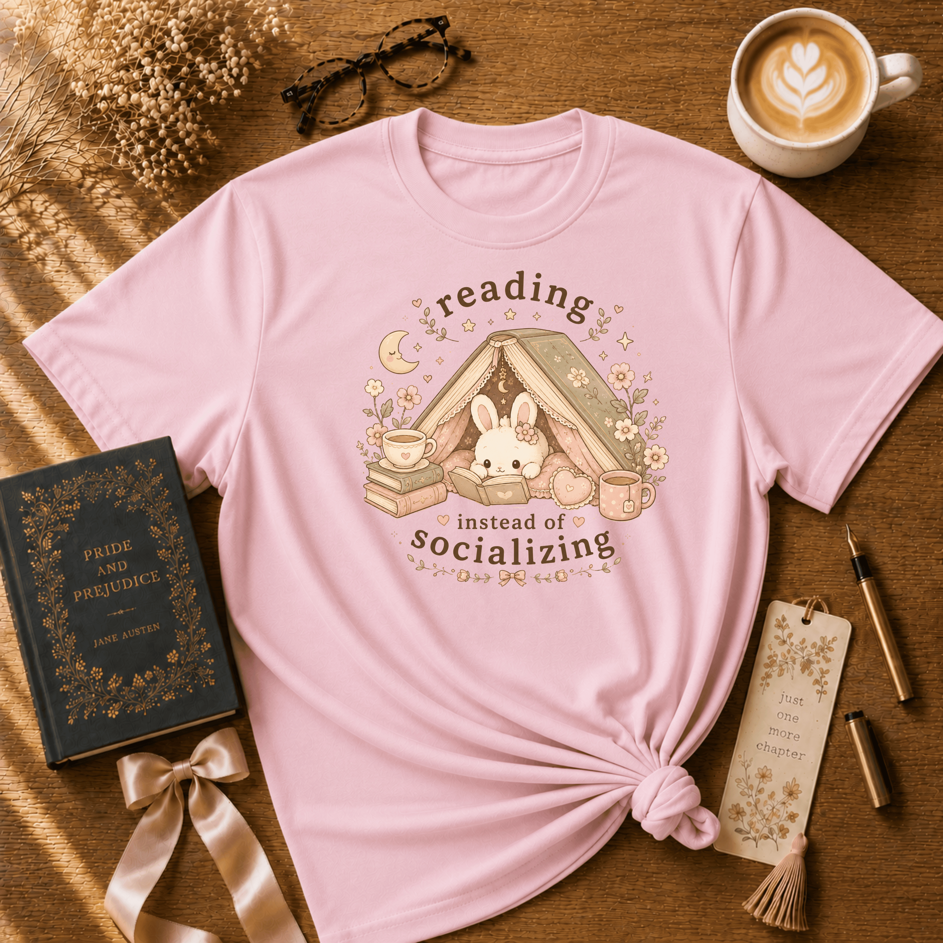 Reading Instead | Book Lover Graphic T-Shirt