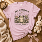 Overstimulated, Still Cute | Cute Animal Graphic T-Shirt