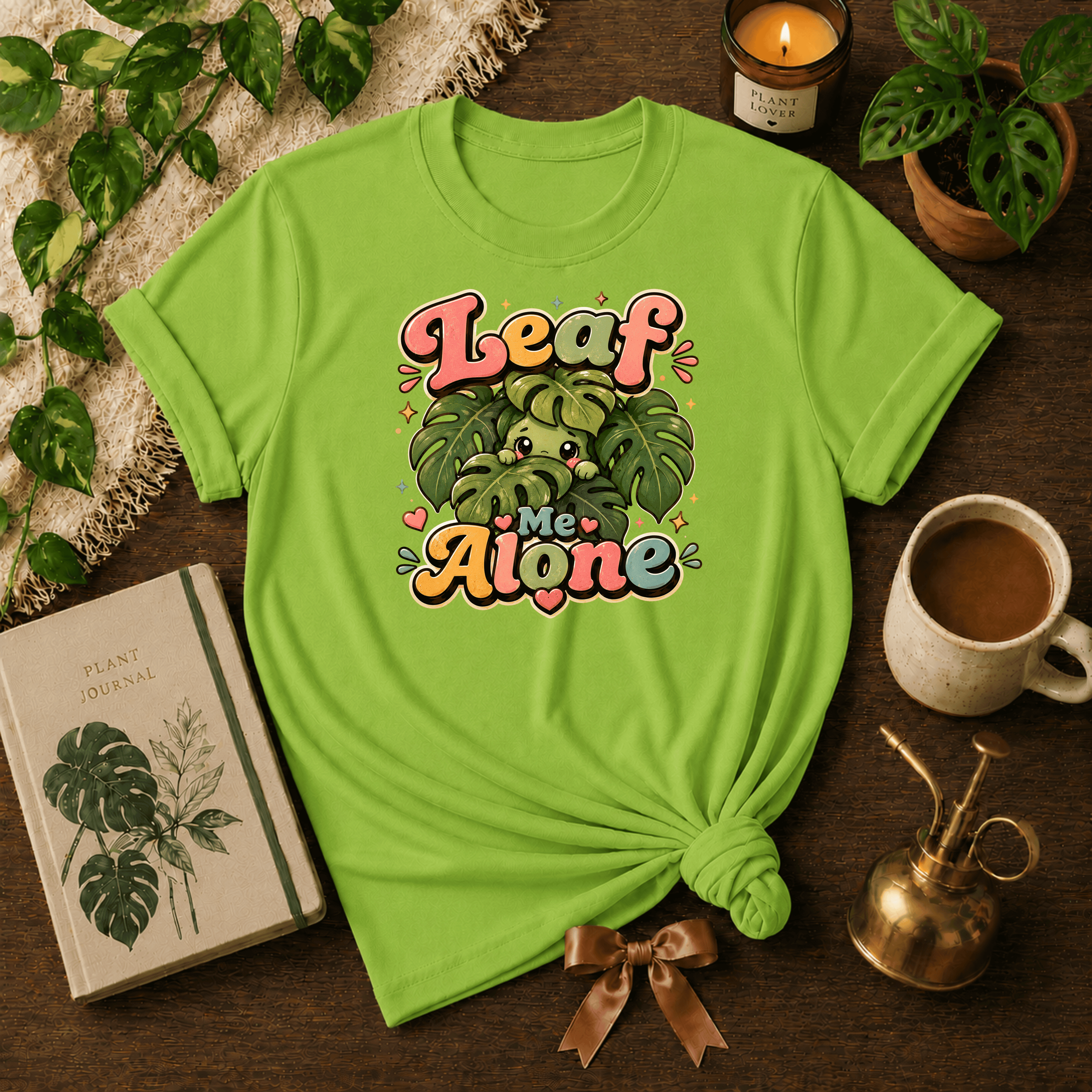 Leaf Me Alone | Plant Lover Graphic T-Shirt