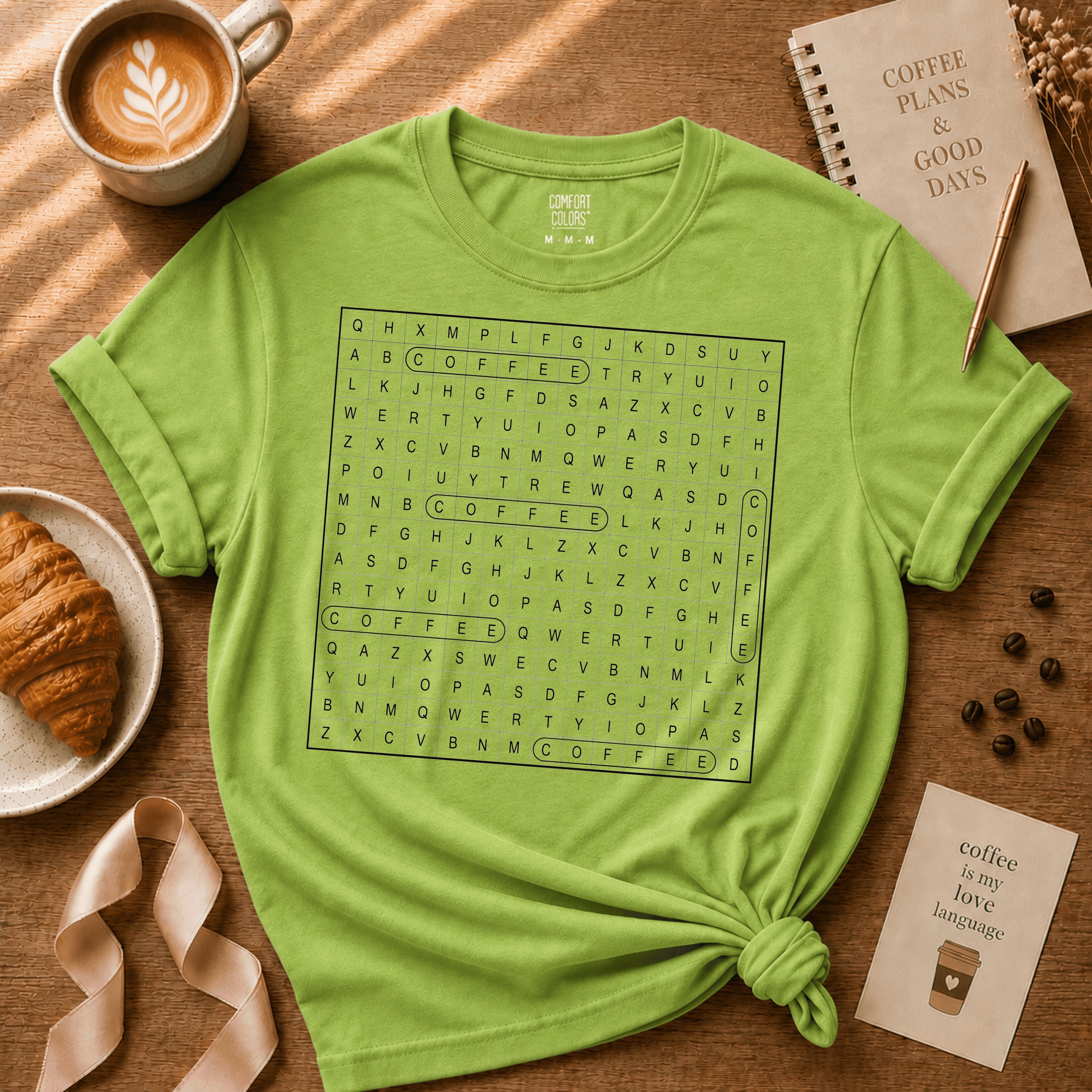 Coffee Crossword | Coffee Lover Graphic T-Shirt