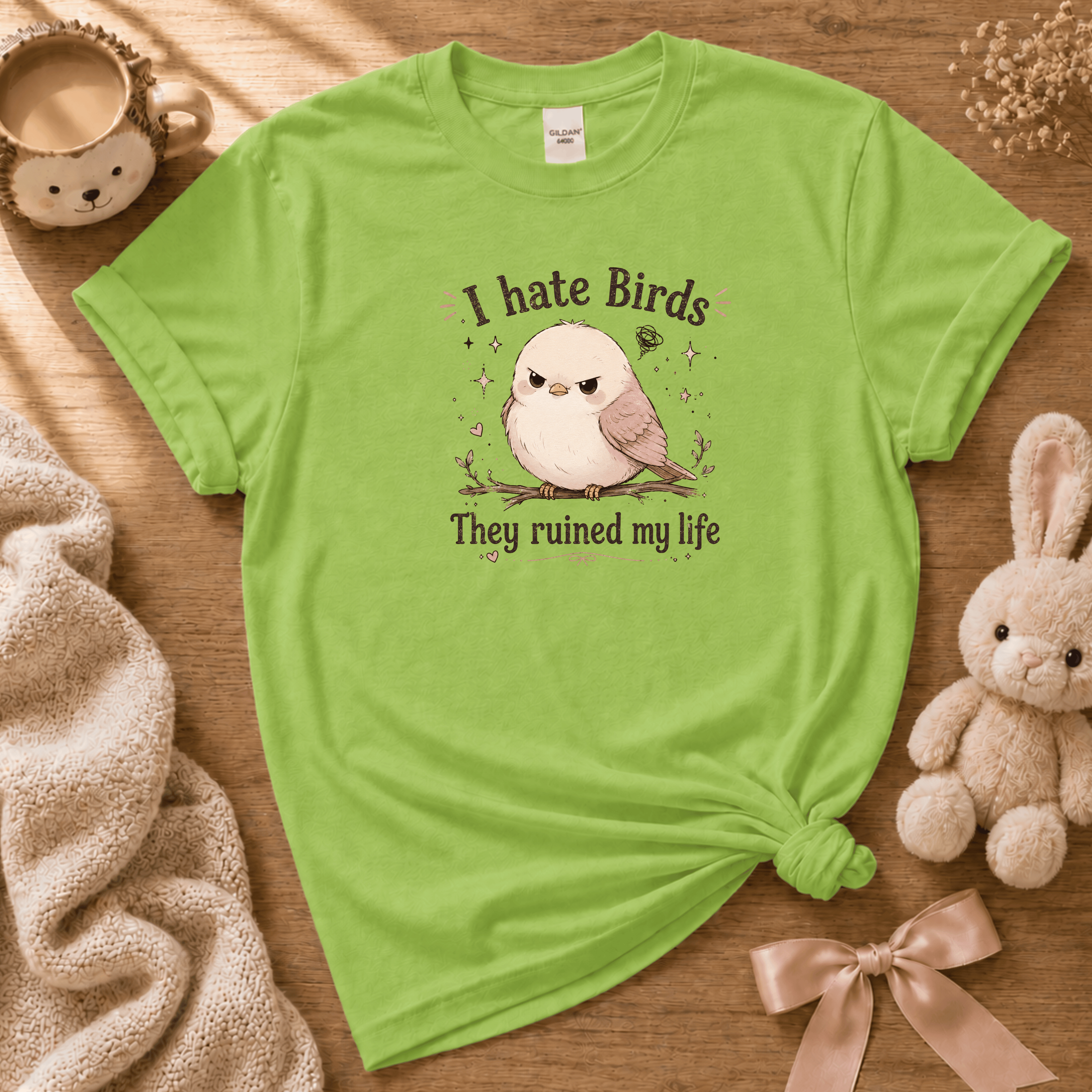 I Hate Birds | Cute Animal Graphic T-Shirt