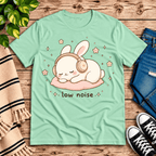 Low Noise Bunny Premium T-Shirt in mint, flat lay