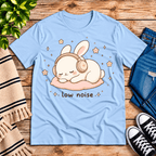 Low Noise Bunny Premium T-Shirt in baby blue, flat lay