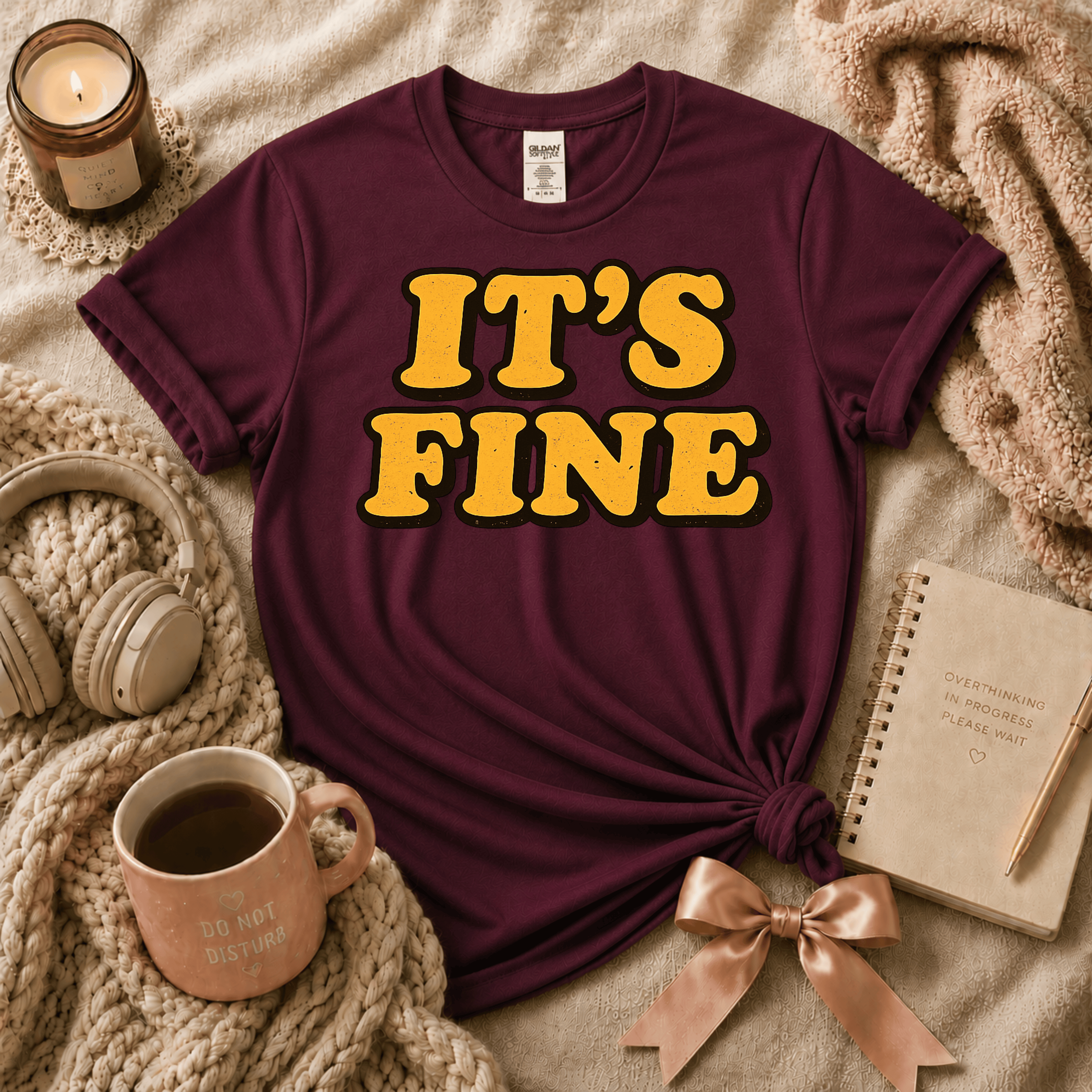 It's Fine | Funny Introvert Graphic T-Shirt