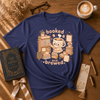 Booked and Brewed | Book Lover Graphic T-Shirt