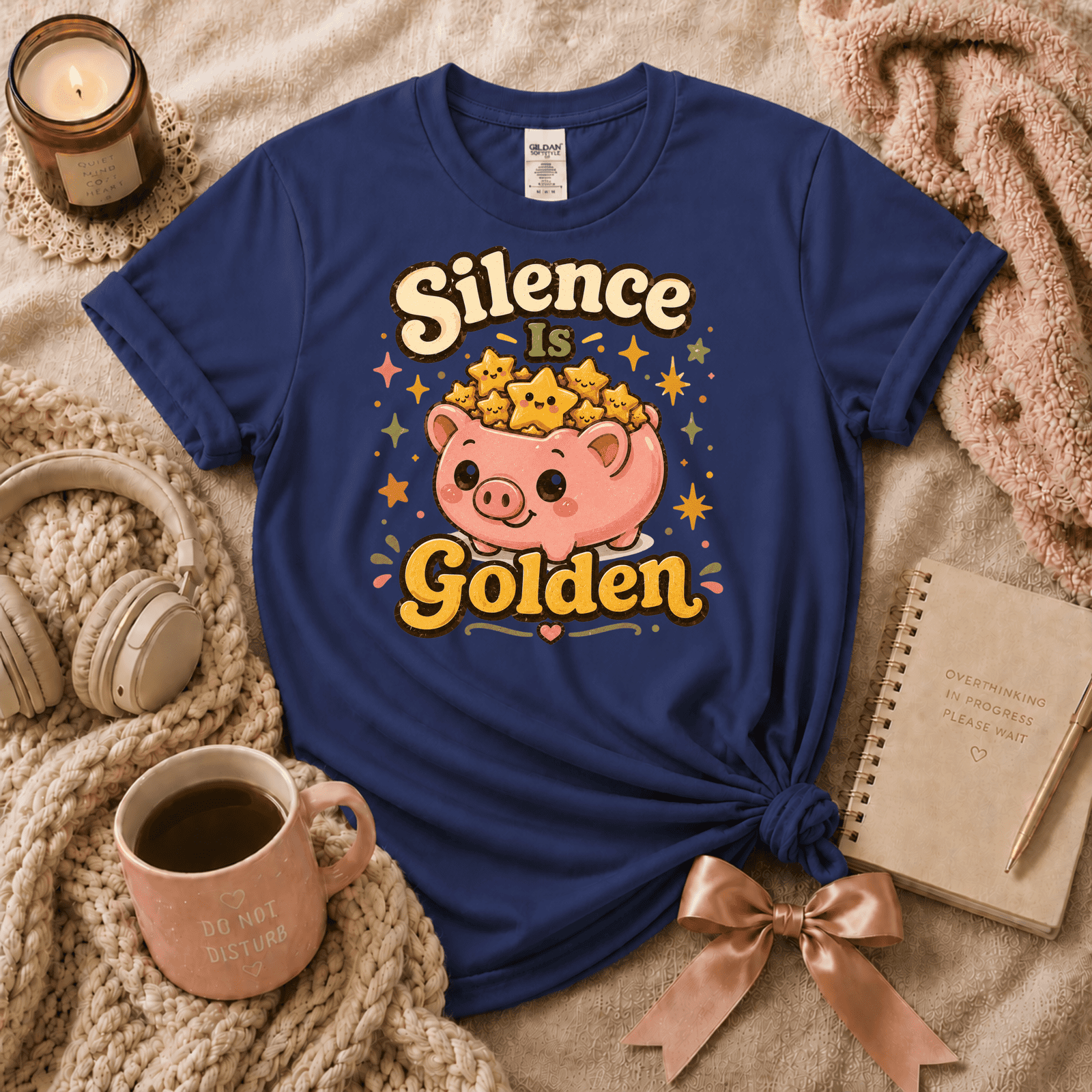Silence Is Golden | Funny Introvert Graphic T-Shirt