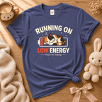 Low Energy cute animal graphic t-shirt cozy flat lay in metro blue.