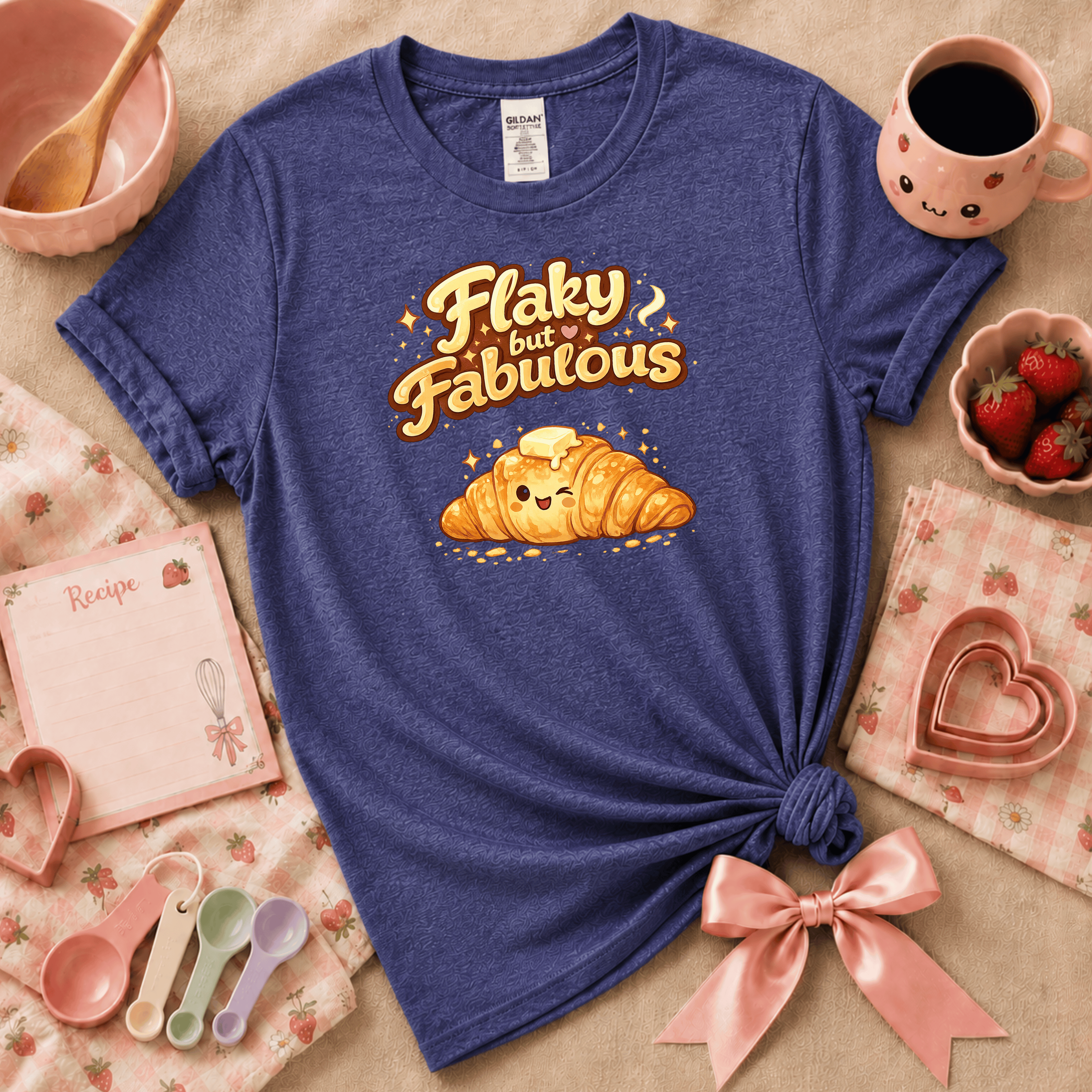Flaky But Fabulous | Cute Food Graphic T-Shirt