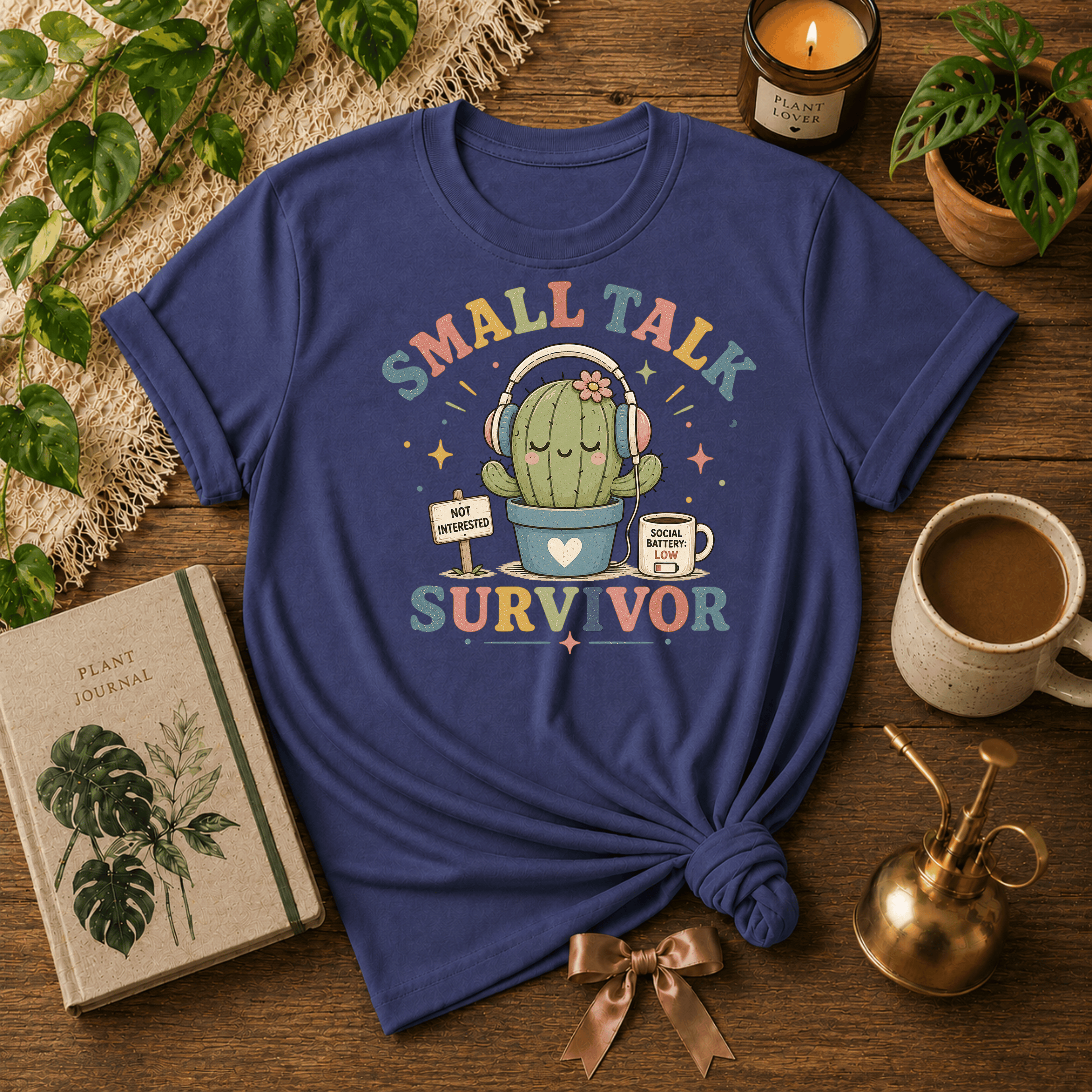 Small Talk Survivor | Plant Lover Graphic T-Shirt