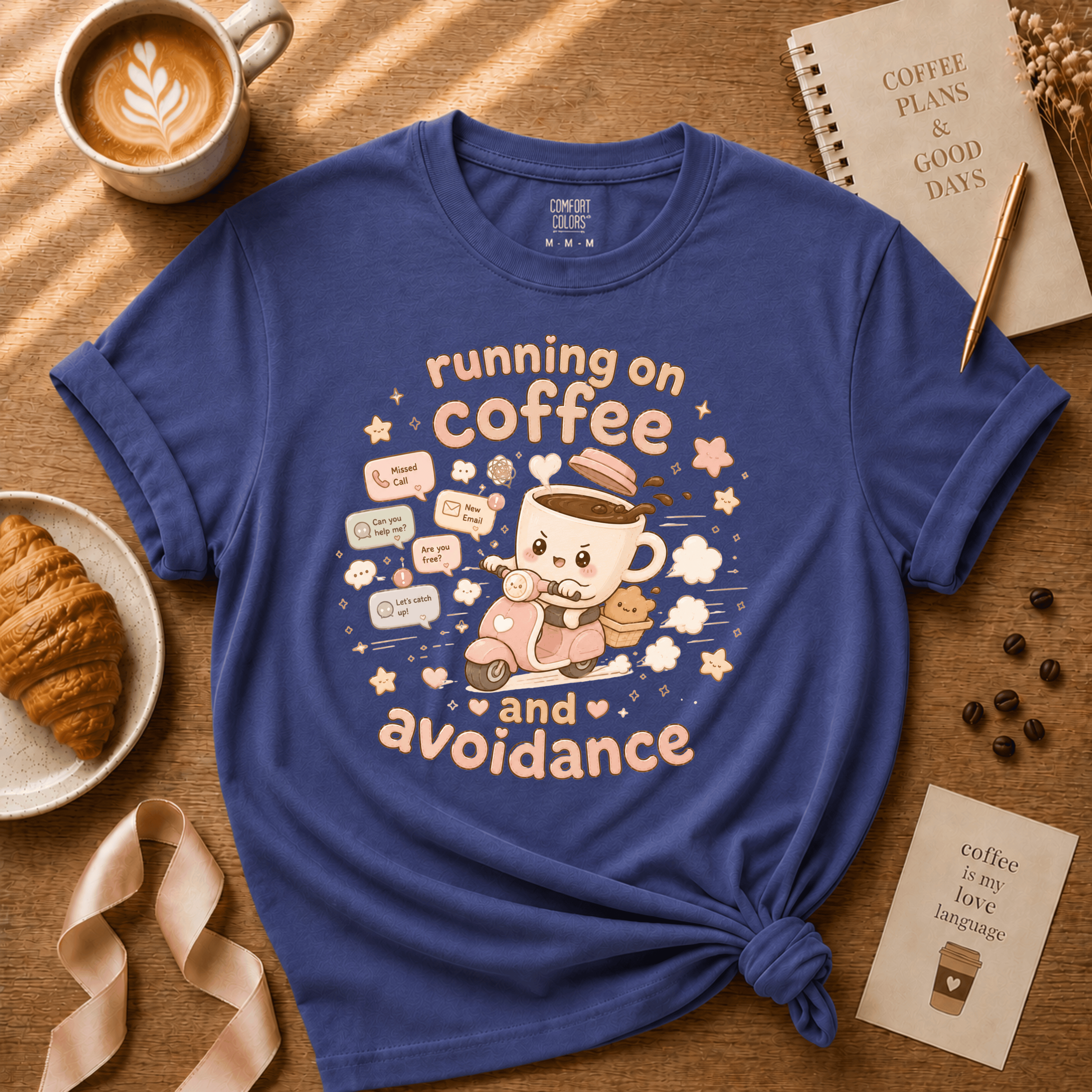 Coffee And Avoidance | Coffee Lover Graphic T-Shirt