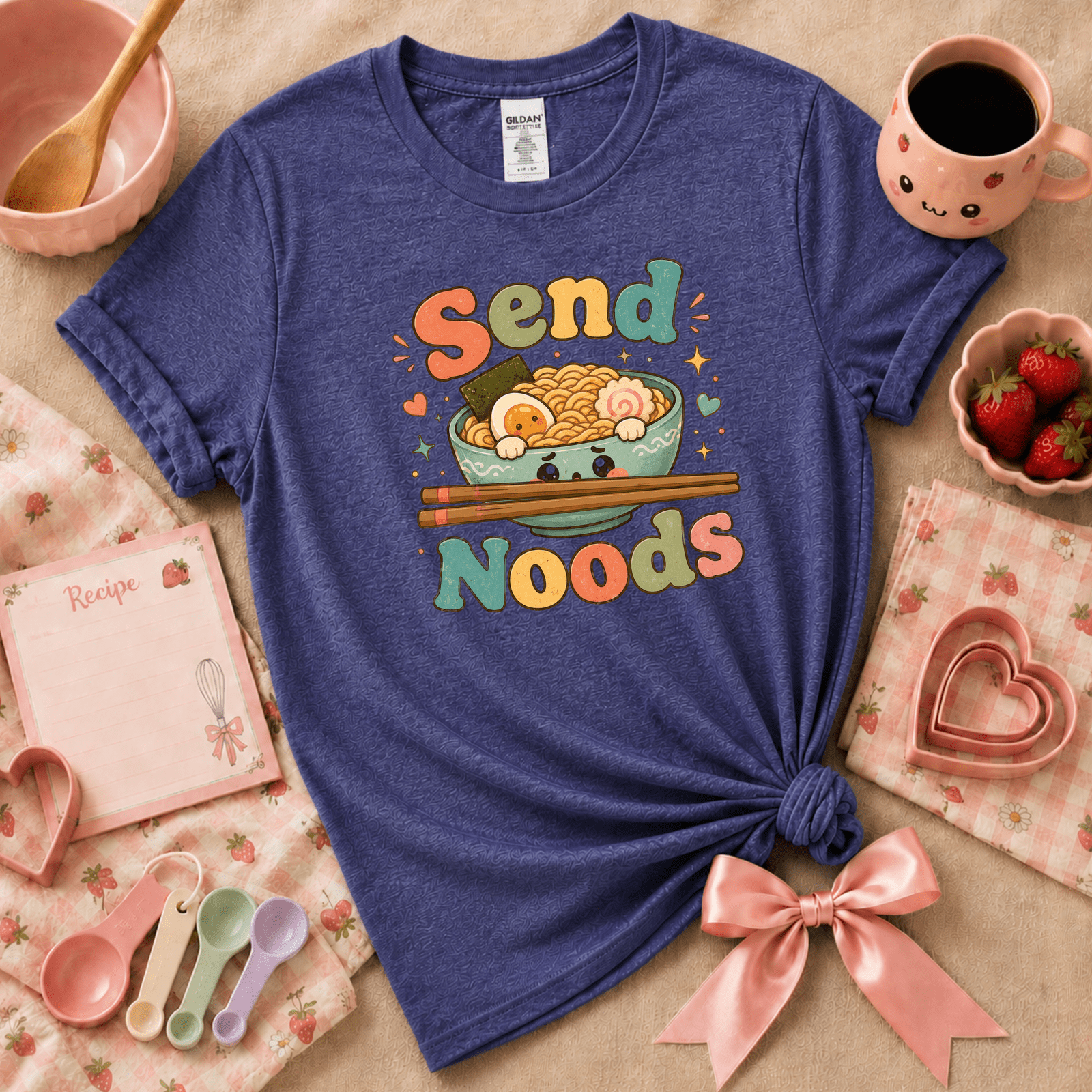 Send Noods | Cute Food Graphic T-Shirt