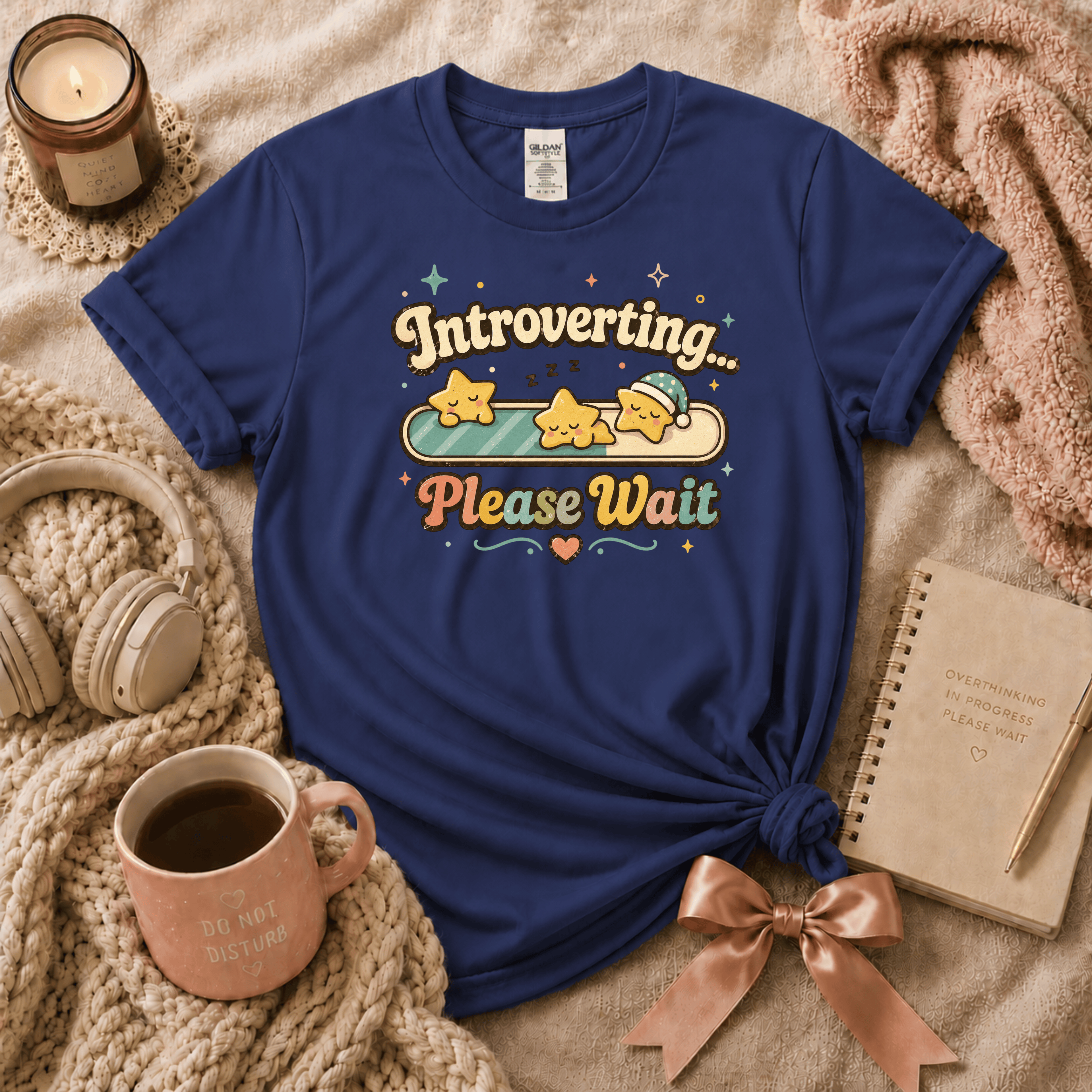 Introverting... | Funny Introvert Graphic T-Shirt
