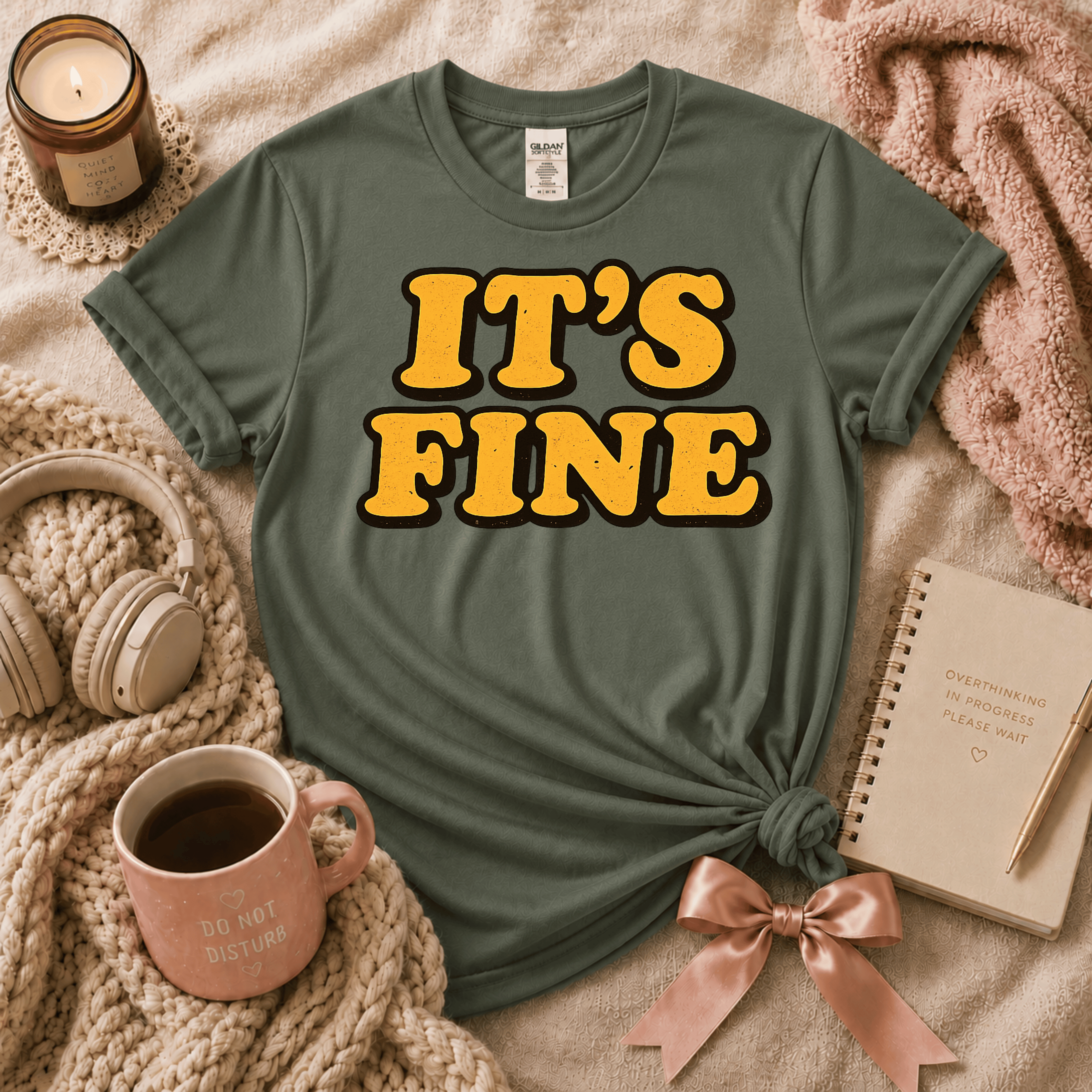 It's Fine | Funny Introvert Graphic T-Shirt