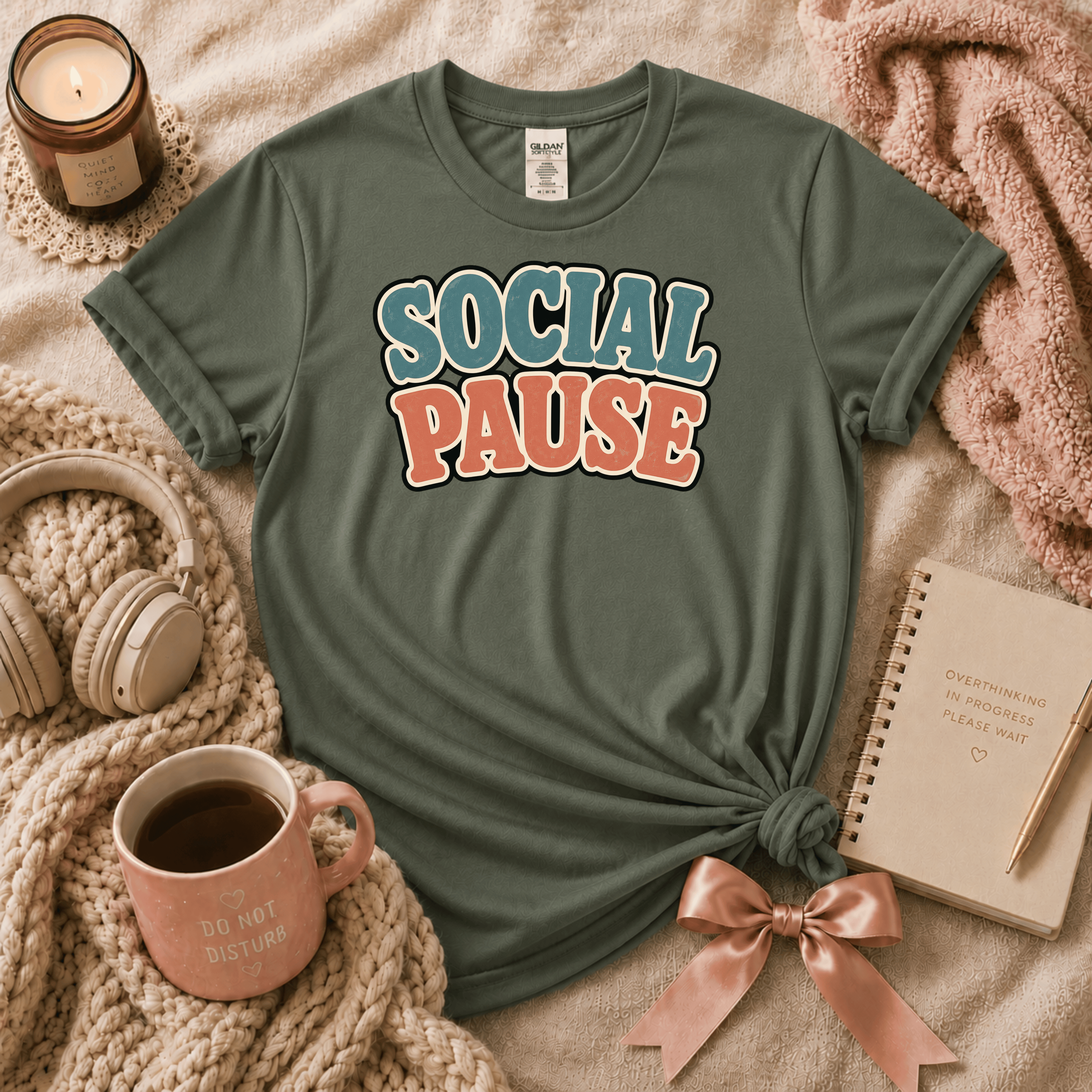 Social Pause | Funny Introvert Graphic T-Shirt