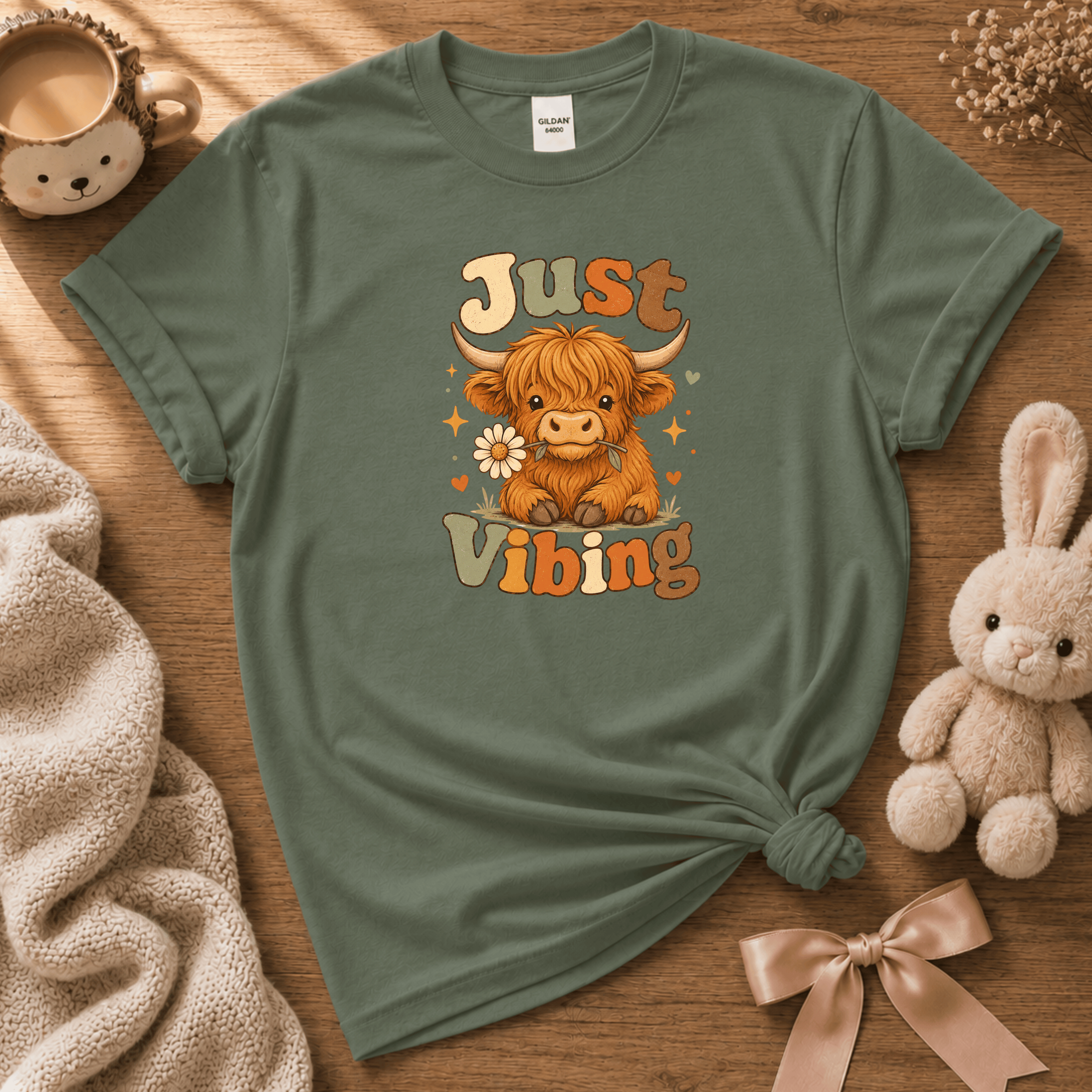 Vibing Cow | Cute Animal Graphic T-Shirt