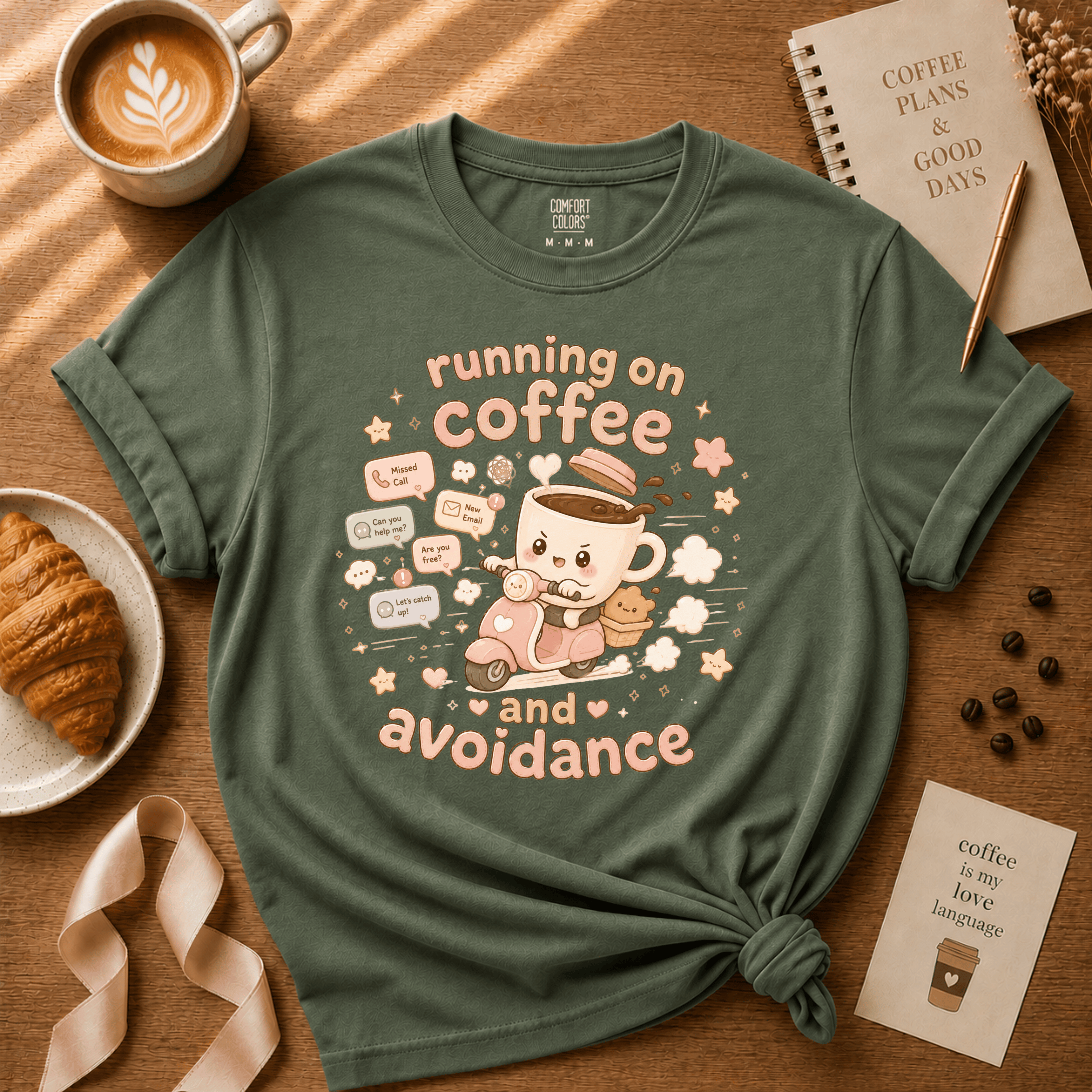 Coffee And Avoidance | Coffee Lover Graphic T-Shirt