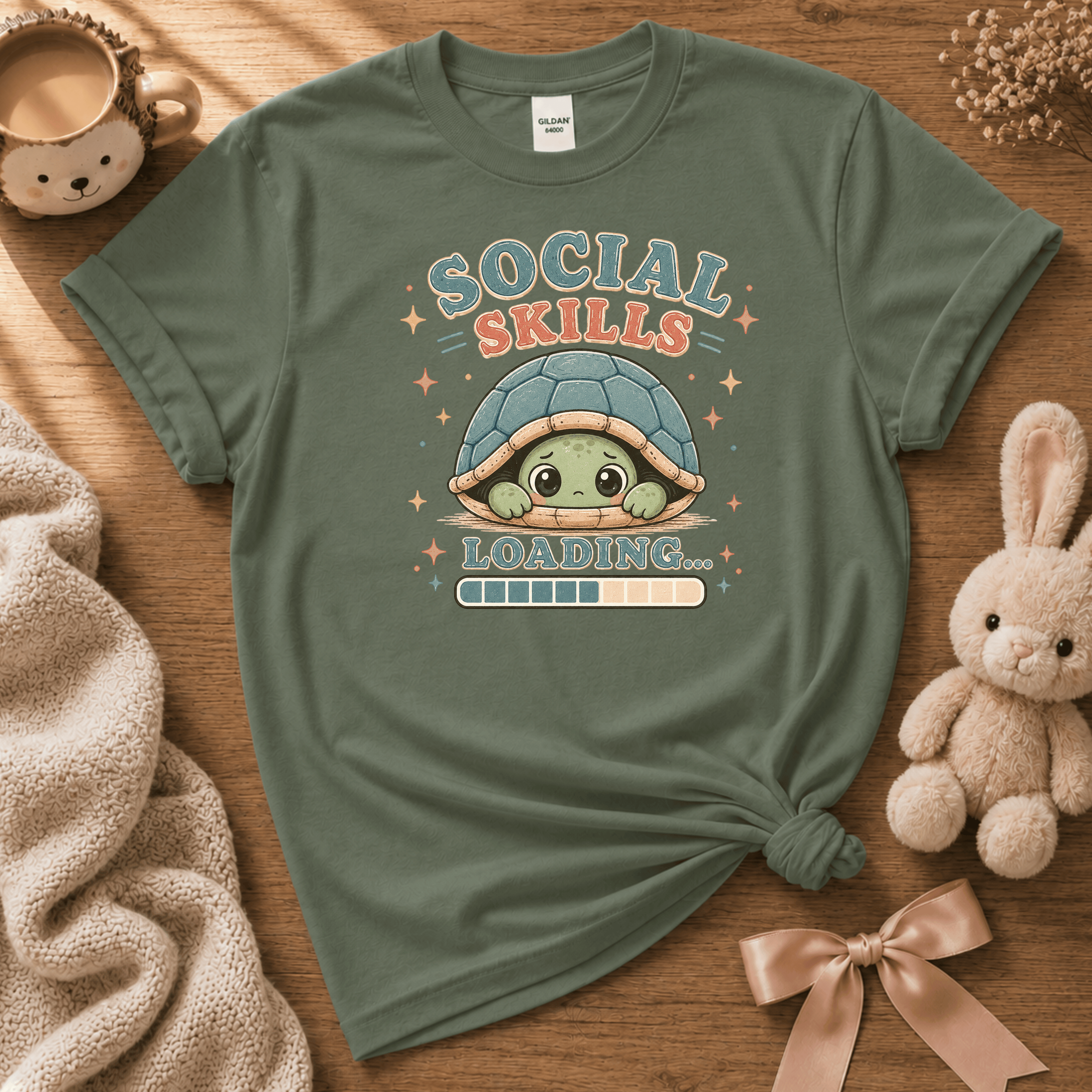 Social Skills | Cute Animal Graphic T-Shirt