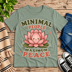 Minimal People Premium T-Shirt in sage, flat lay