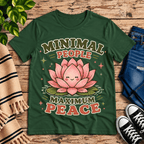 Minimal People Premium T-Shirt in evergreen, flat lay