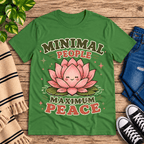 Minimal People Premium T-Shirt in leaf green, flat lay
