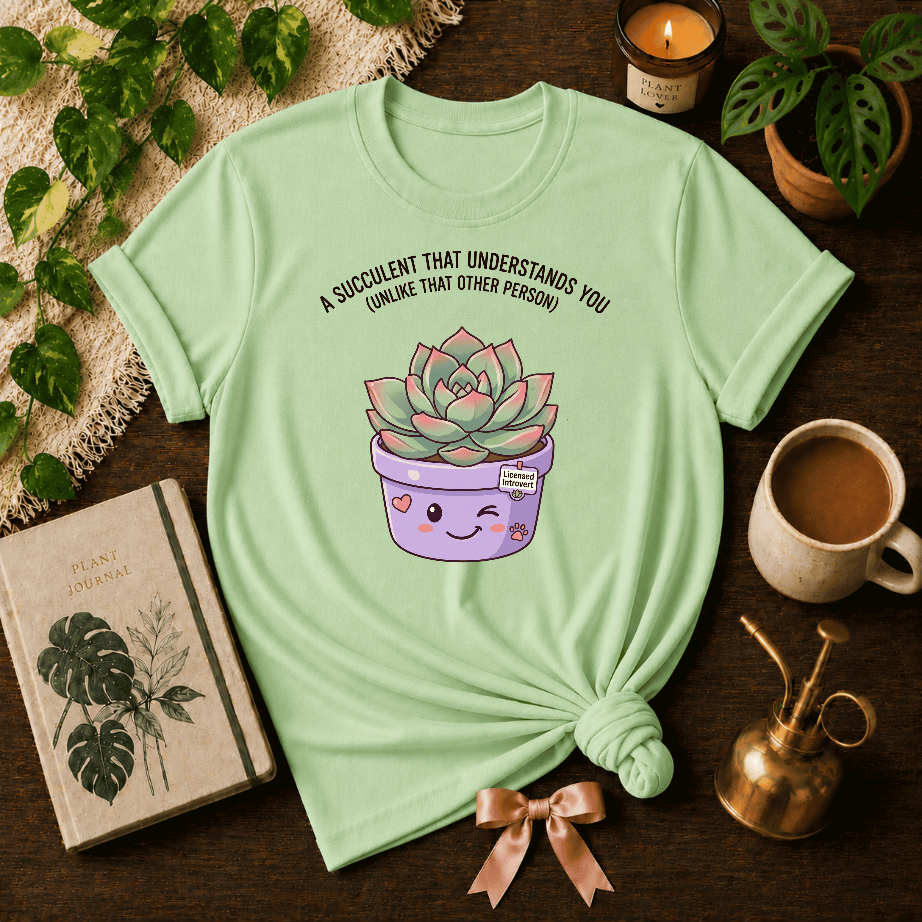 Succulent That Understands You | Plant Lover Graphic T-Shirt