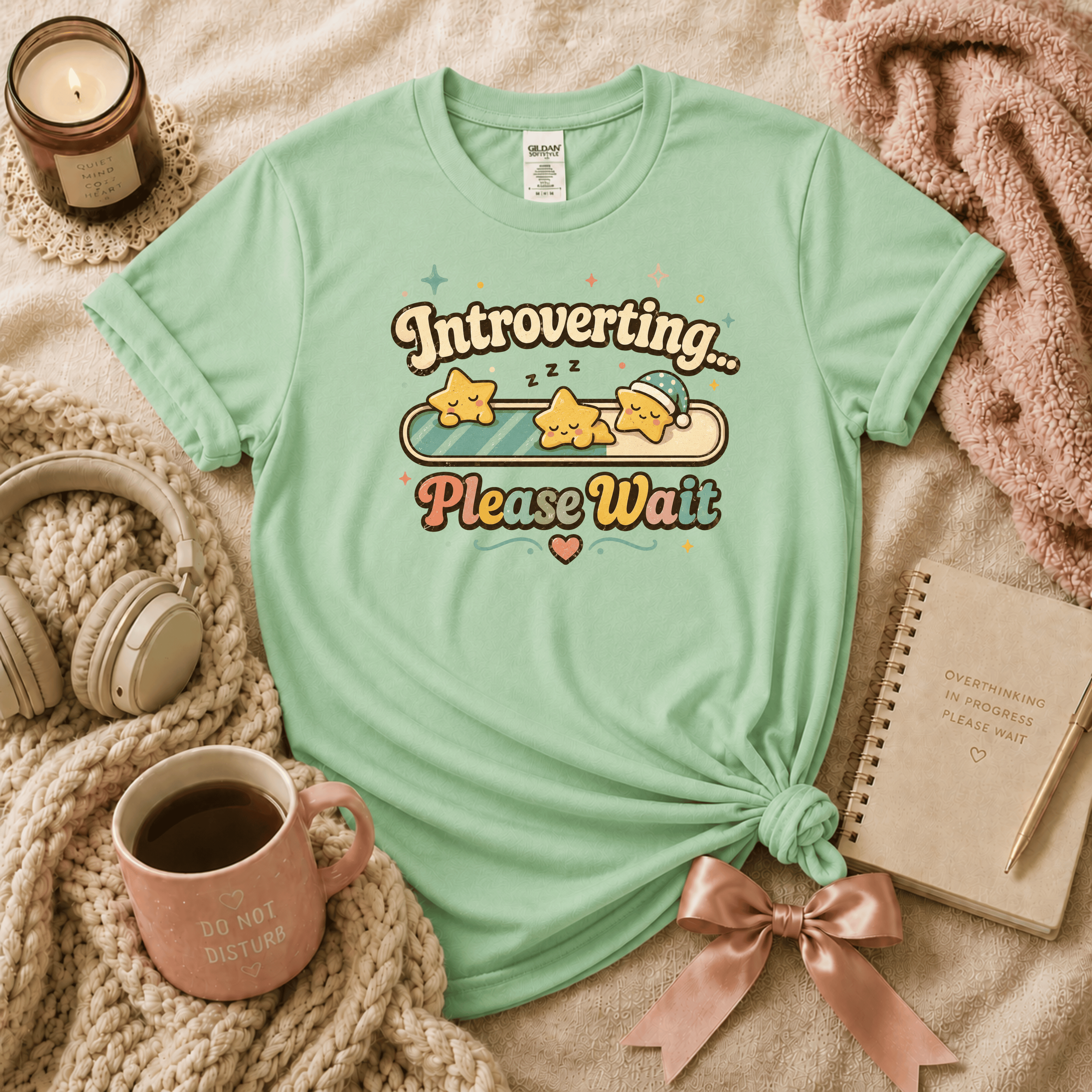 Introverting... | Funny Introvert Graphic T-Shirt