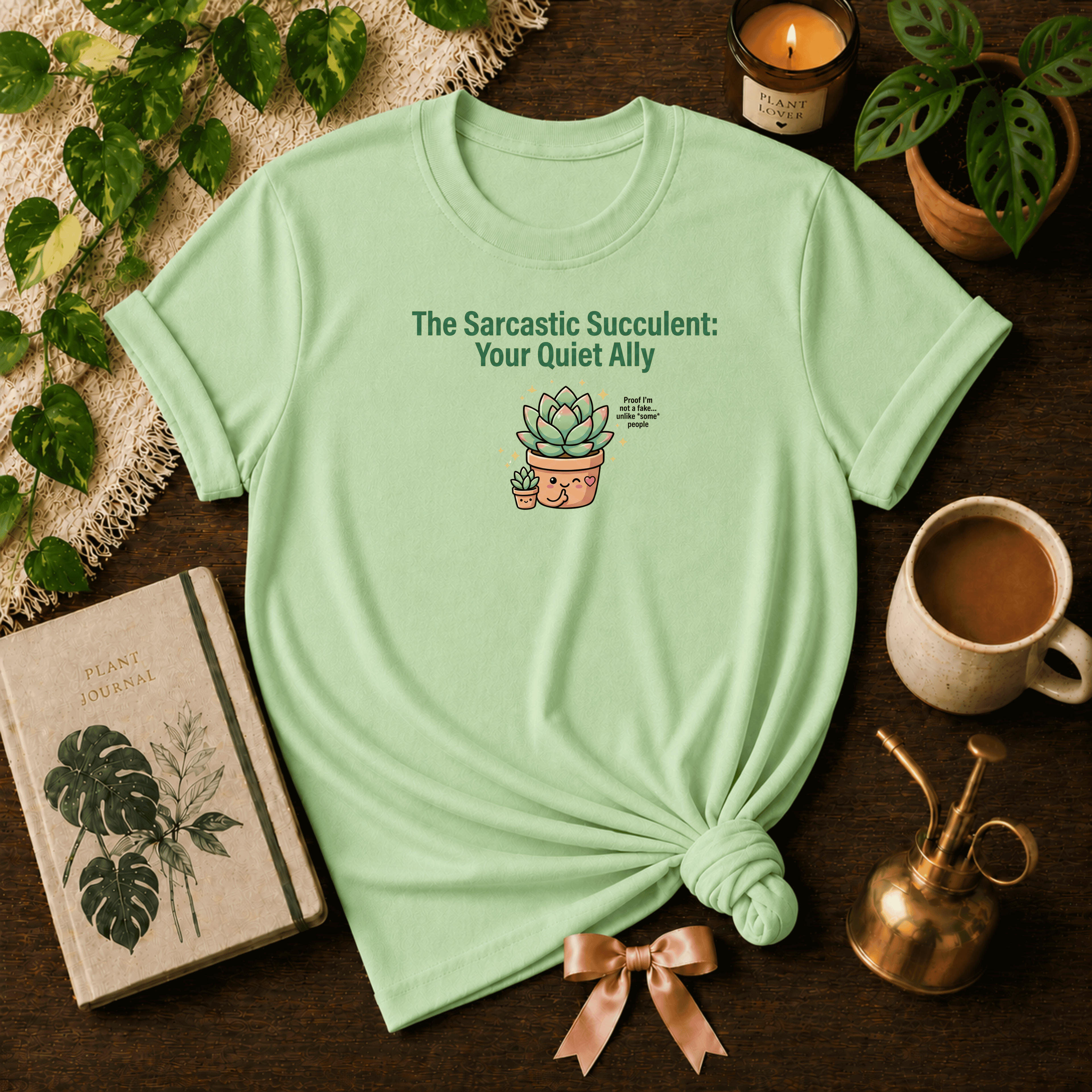 Sarcastic Succulent | Plant Lover Graphic T-Shirt