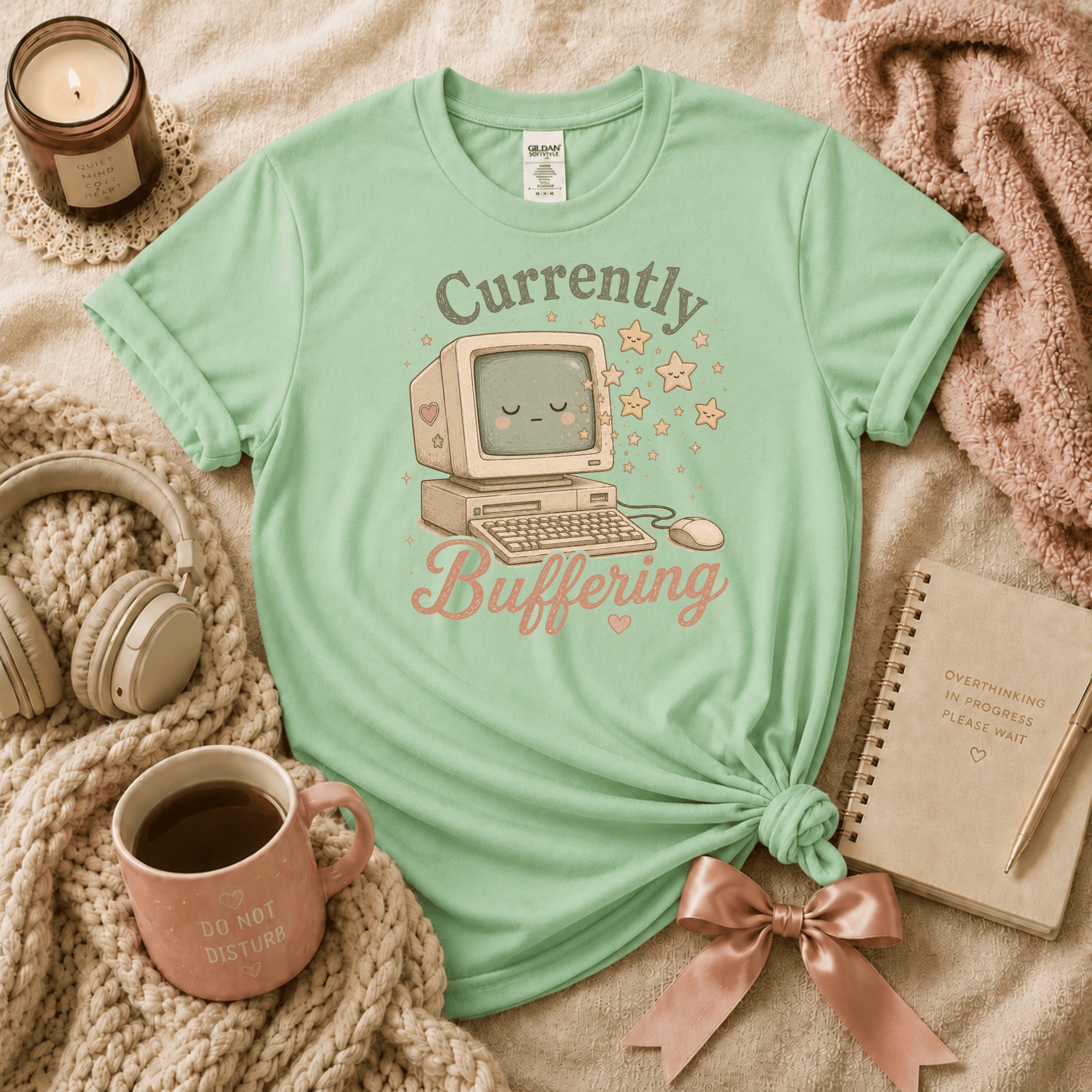 Buffering | Funny Introvert Graphic T-Shirt