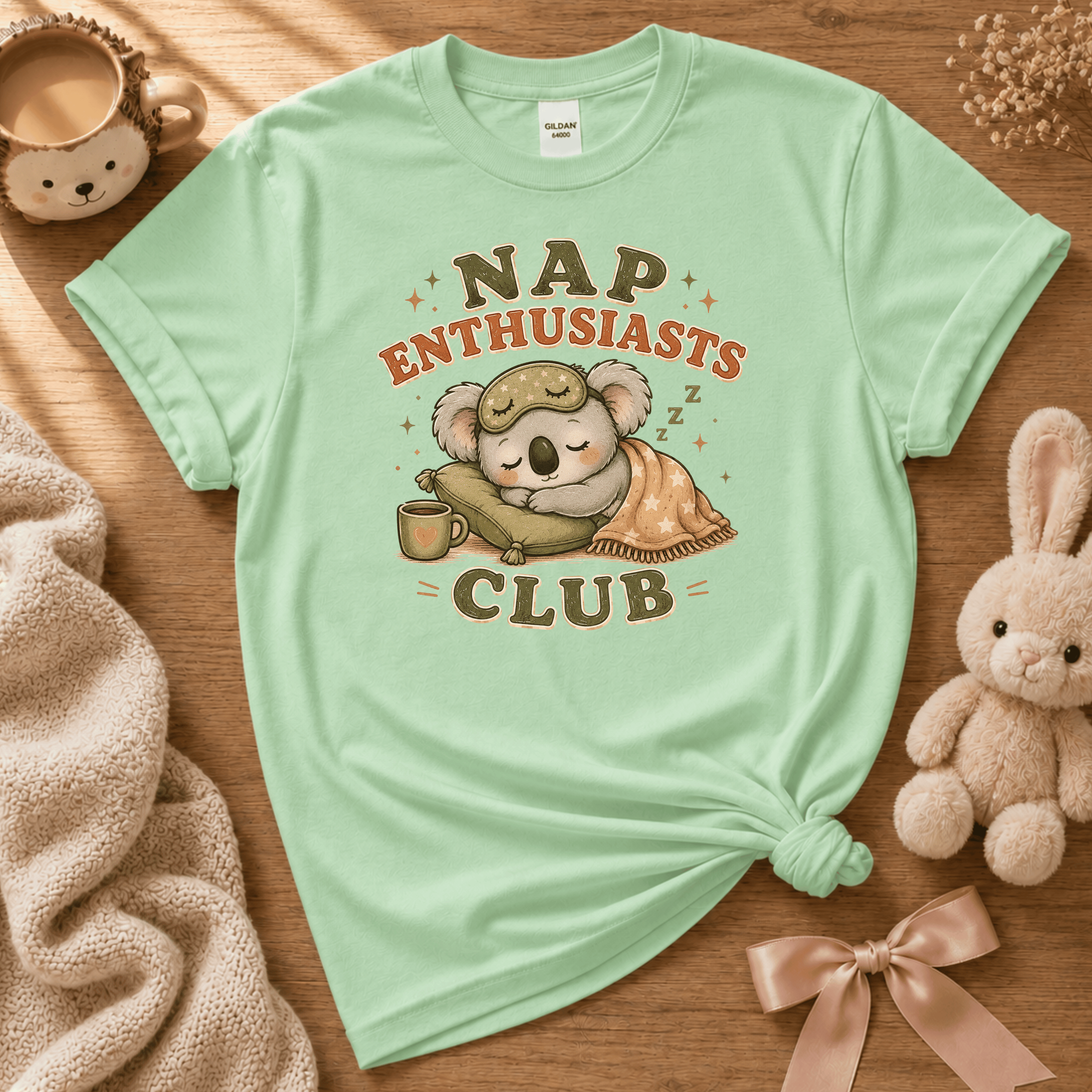 Nap Enthusiast | Cute Animal Graphic T-Shirt
