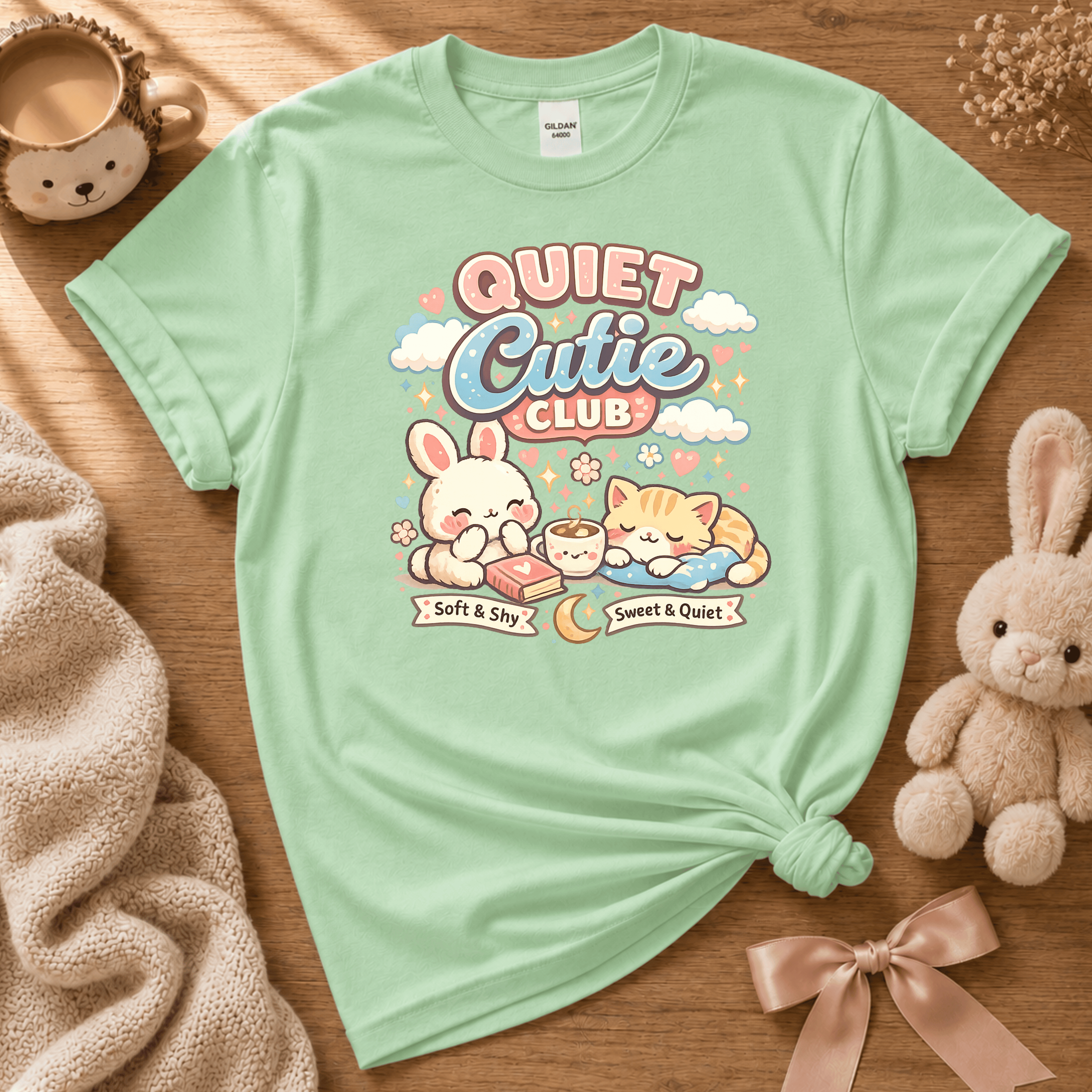 Quiet Cutie Club 1 | Cute Animal Graphic T-Shirt