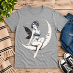 Moonlit Fairy Premium T-Shirt in athletic heather gray, flat lay