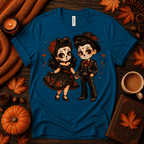 Mr. & Mrs. Premium T-Shirt in navy, flat lay