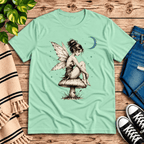 Mushroom Fairy Premium T-Shirt in mint, flat lay