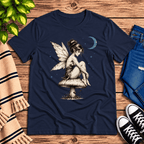 Mushroom Fairy Premium T-Shirt in navy, flat lay