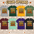 My Couch Misses Me Premium T-Shirt color chart: Athletic Heather, Evergreen, Gold, Leaf, Maroon, Mint, Team Purple, Vintage Black