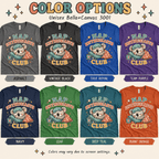 Nap Enthusiasts Club Premium T-Shirt color chart: Asphalt, Vintage Black, True Royal, Team Purple, Navy, Leaf, Deep Teal, Burnt Orange