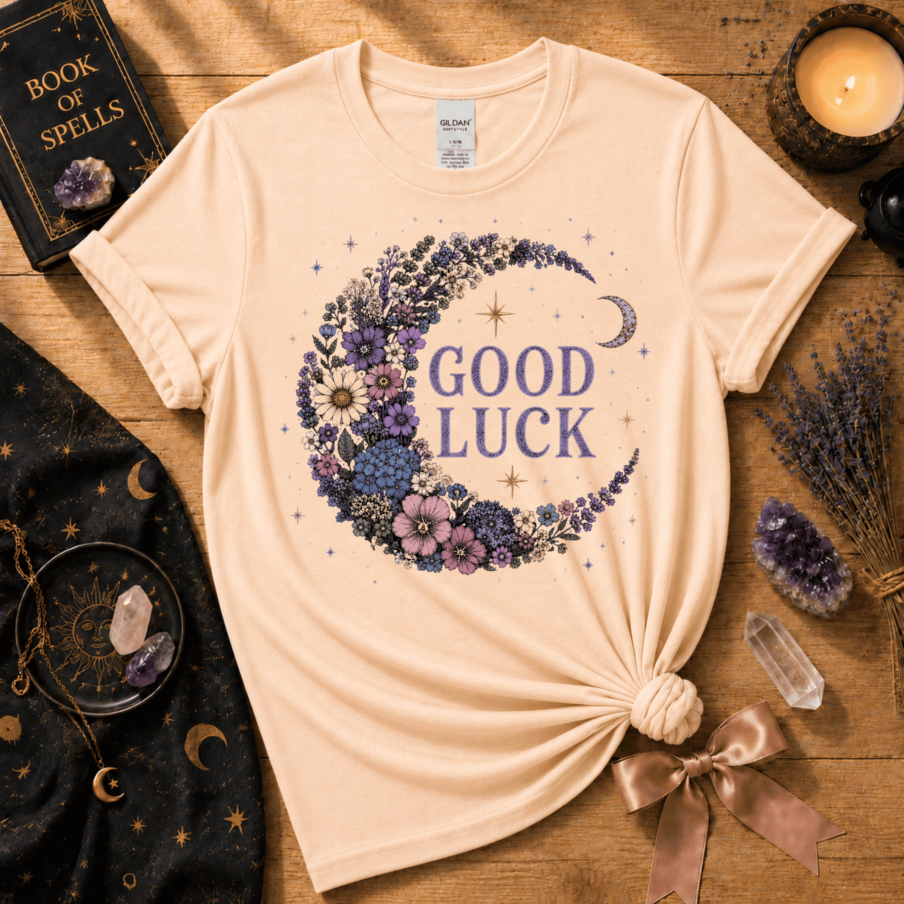 Good Luck Lavender | Celestial Graphic T-Shirt