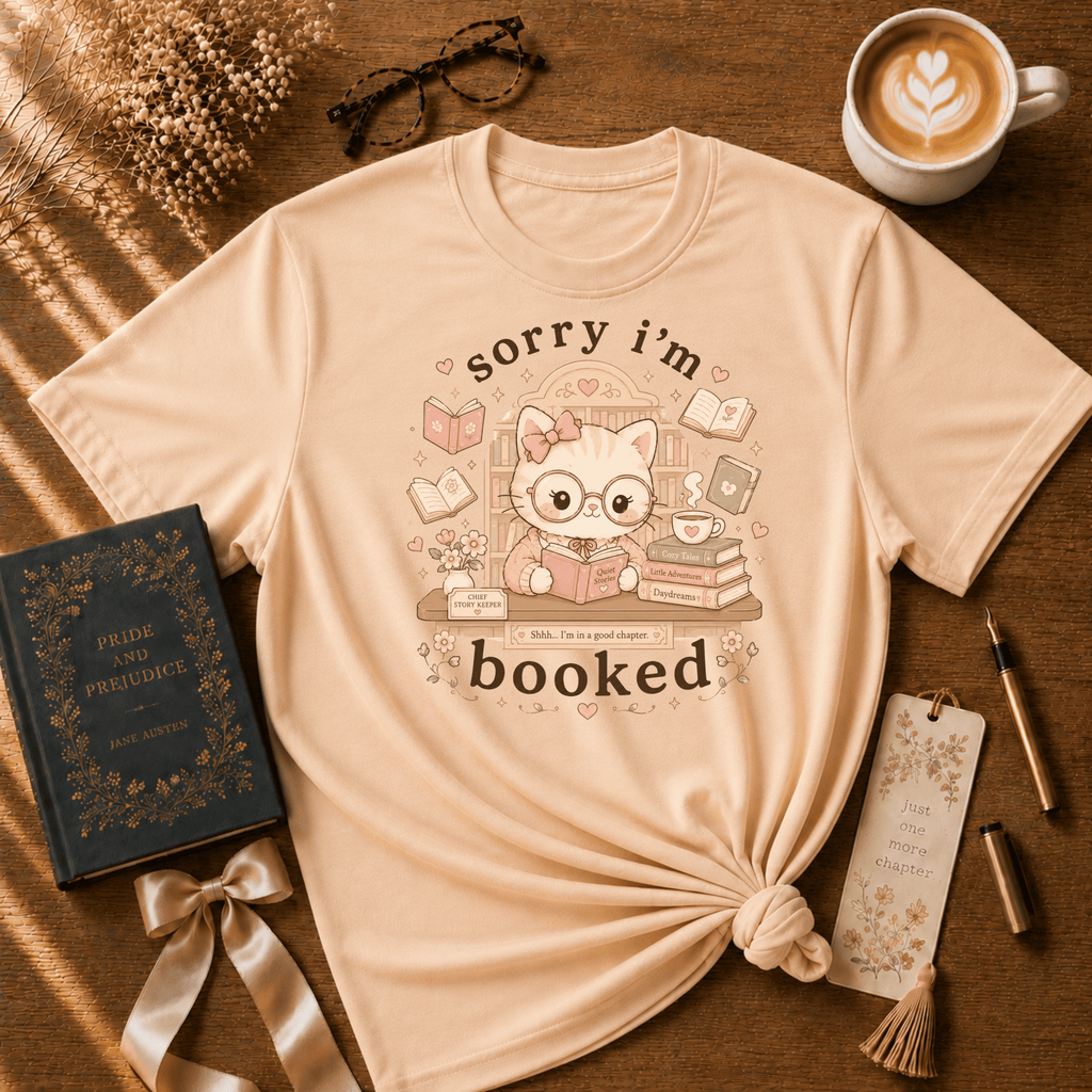 Sorry I'm Booked | Book Lover Graphic T-Shirt