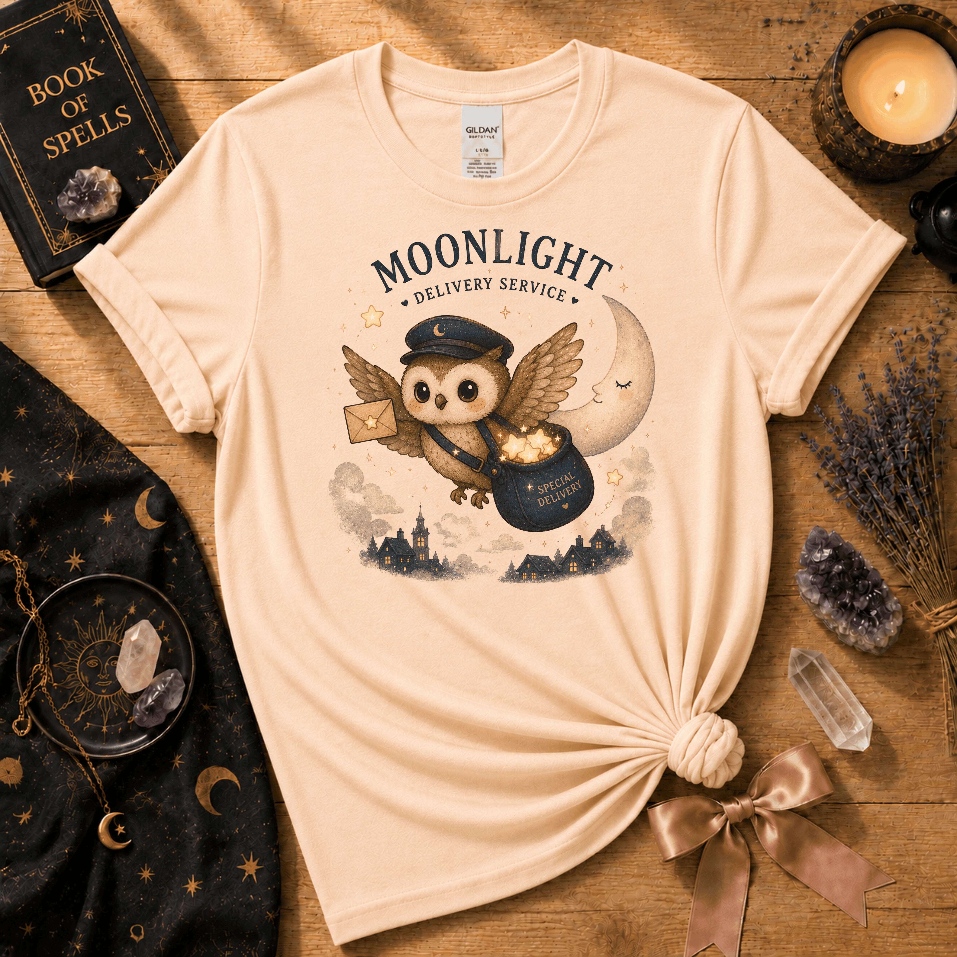 Moonlight Delivery | Celestial Graphic T-Shirt