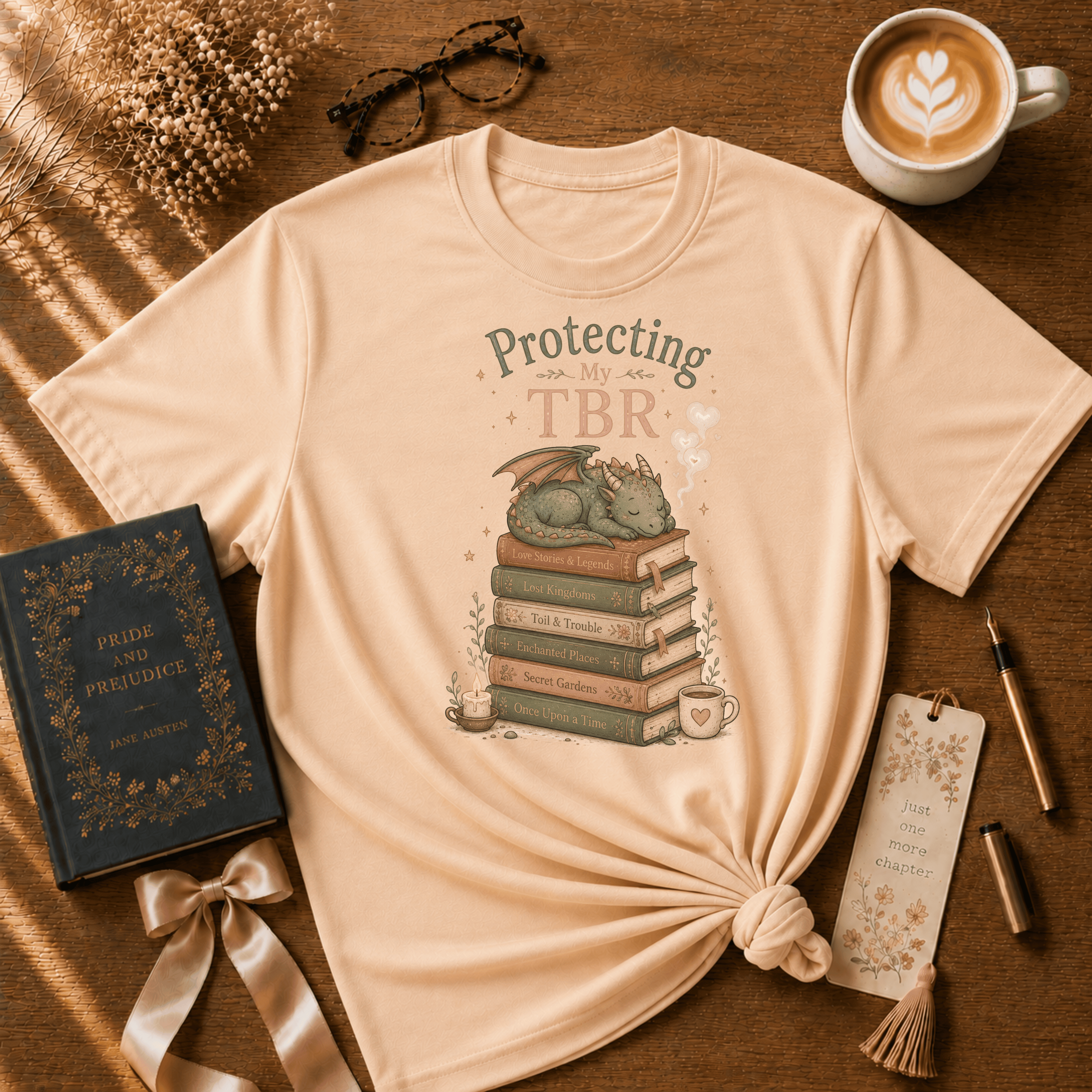 Protecting My TBR | Book Lover Graphic T-Shirt