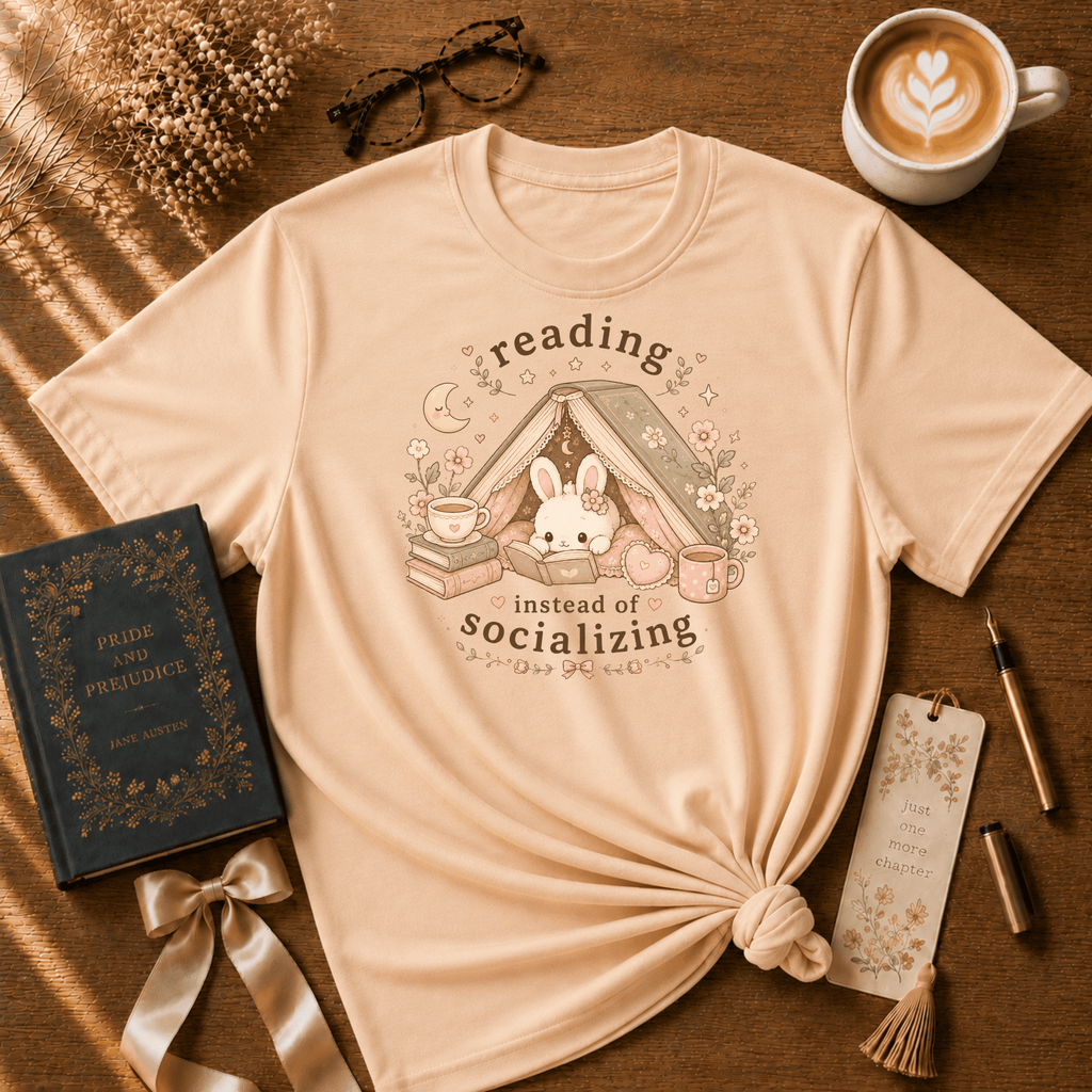 Reading Instead | Book Lover Graphic T-Shirt