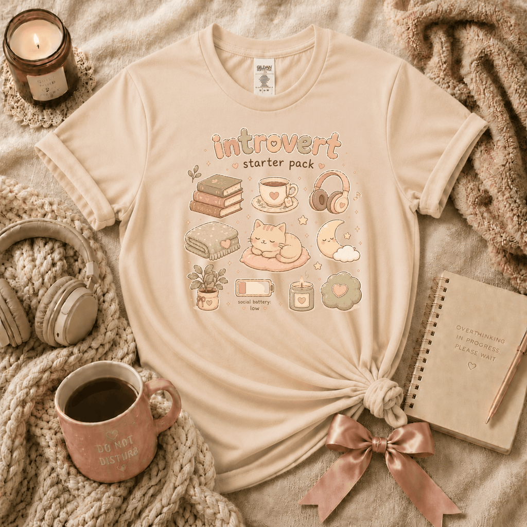 Introvert Starter Pack | Funny Introvert Graphic T-Shirt