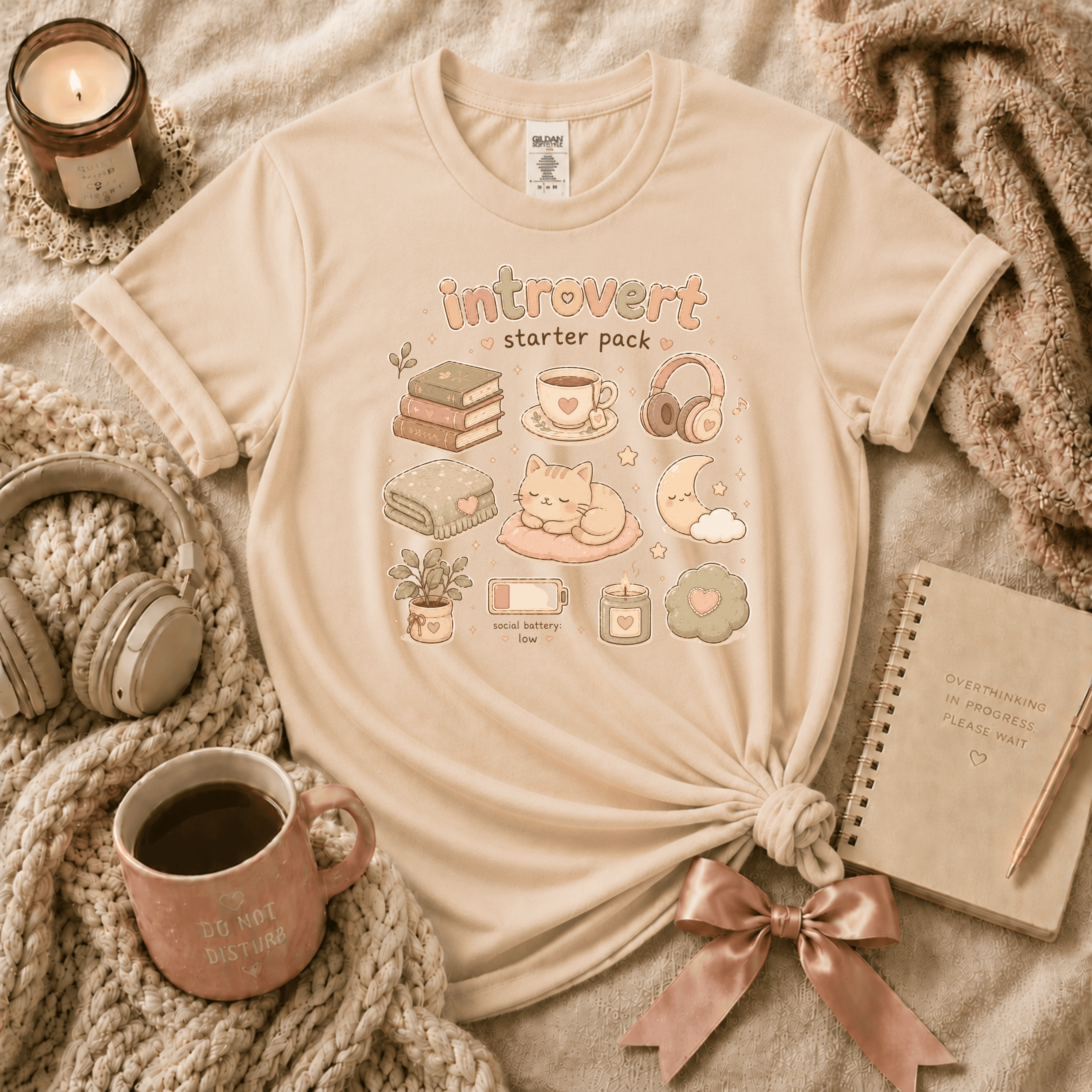 Introvert Starter Pack | Funny Introvert Graphic T-Shirt