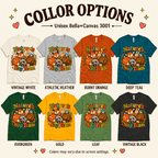Nature's Nap Team Premium T-Shirt color chart: Vintage White, Athletic Heather, Burnt Orange, Deep Teal, Evergreen, Gold, Leaf, Vintage Black