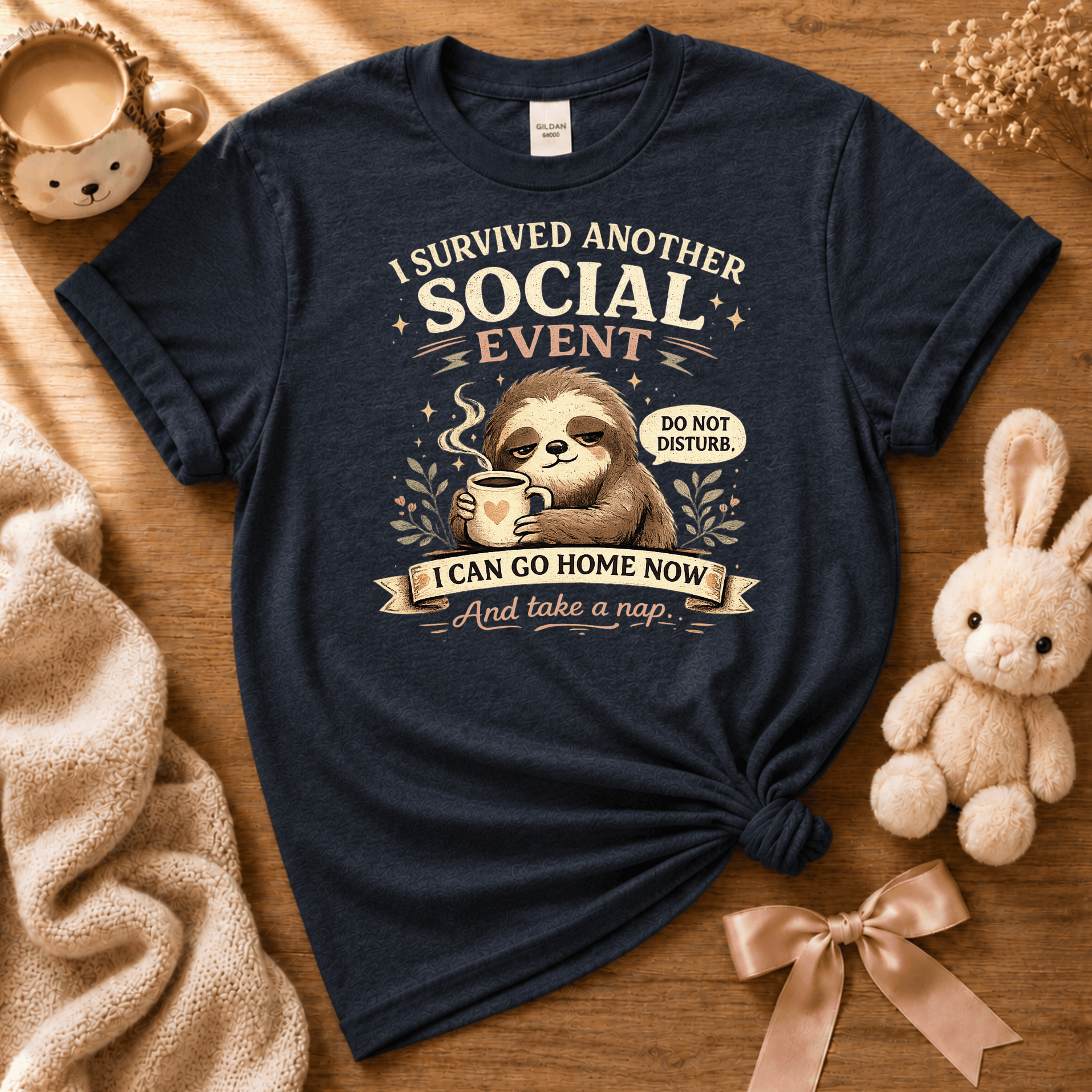 I Survived | Cute Animal Graphic T-Shirt