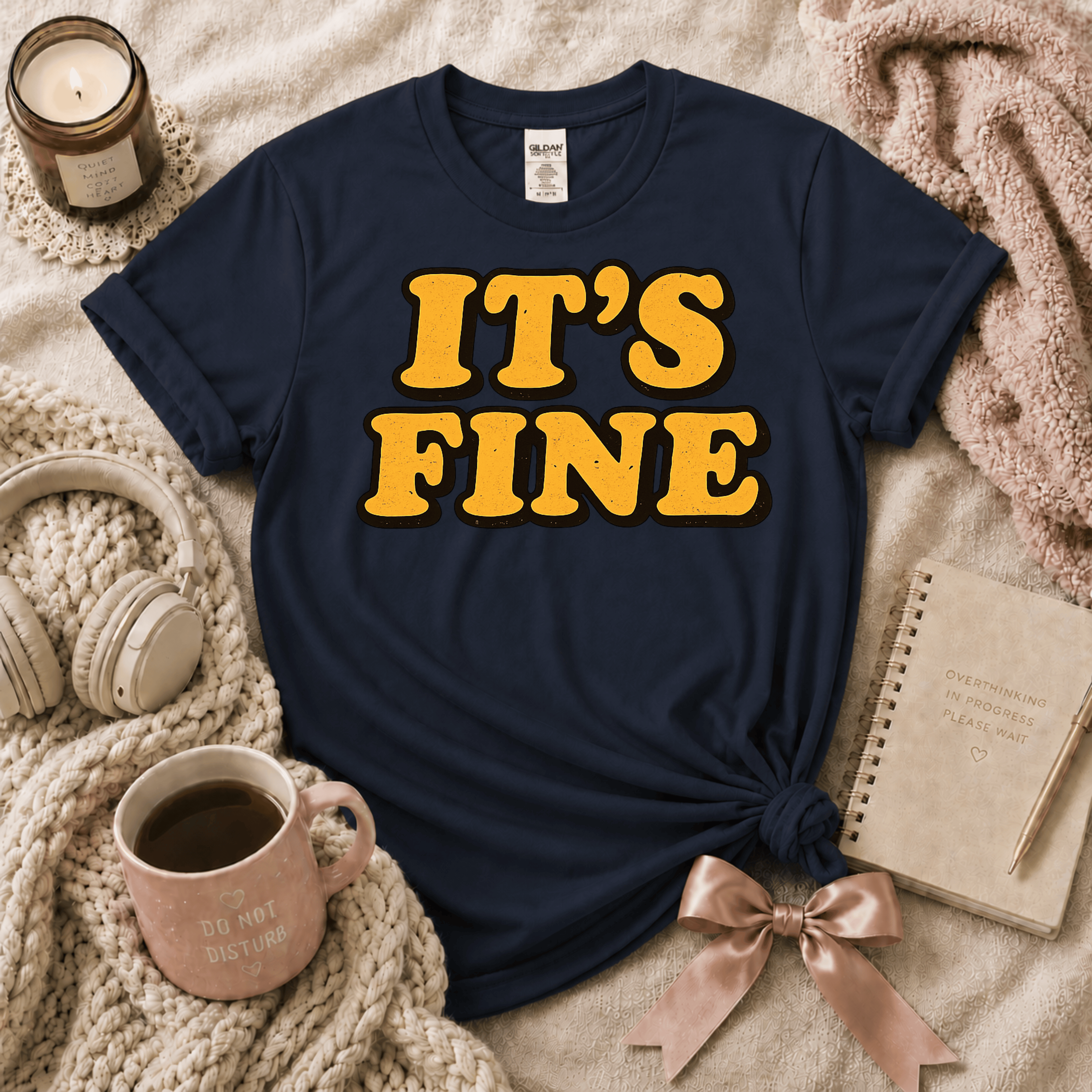 It's Fine | Funny Introvert Graphic T-Shirt