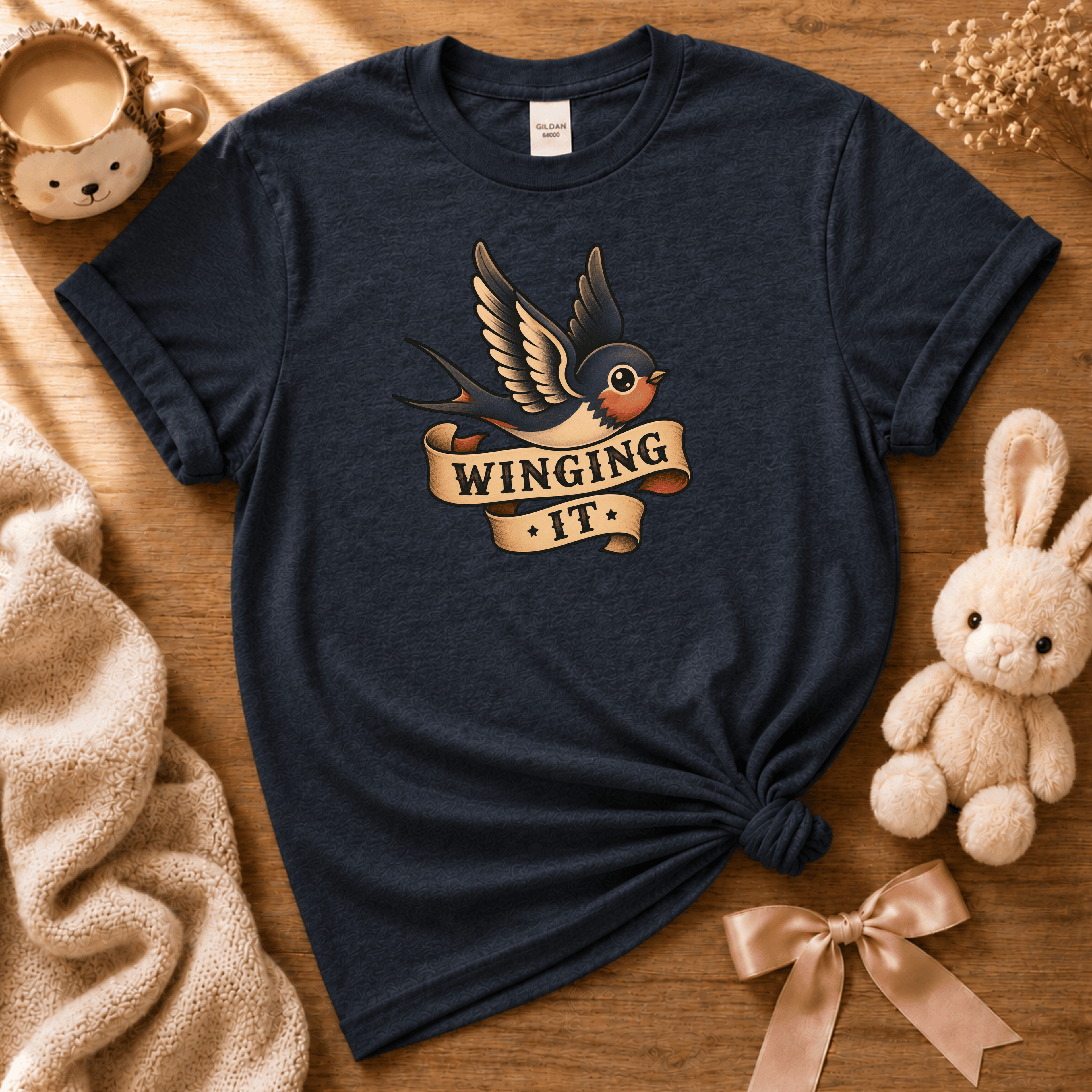 Winging It | Cute Animal Graphic T-Shirt