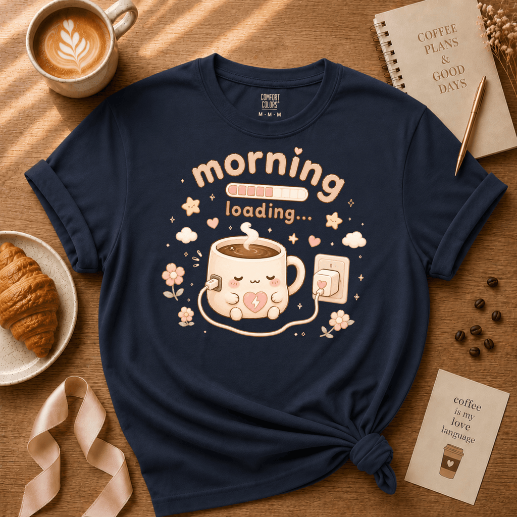Morning Loading | Coffee Lover Graphic T-Shirt