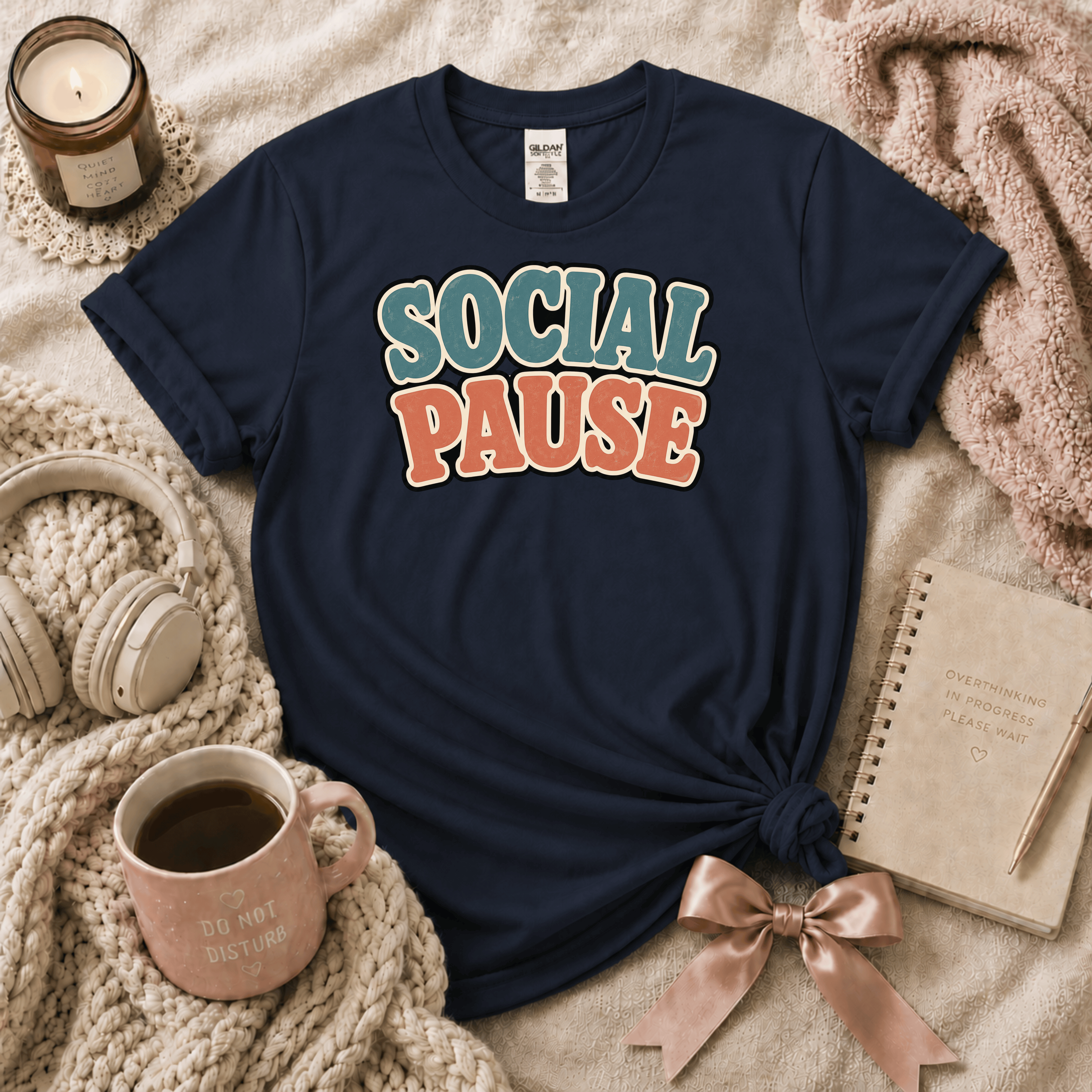 Social Pause | Funny Introvert Graphic T-Shirt