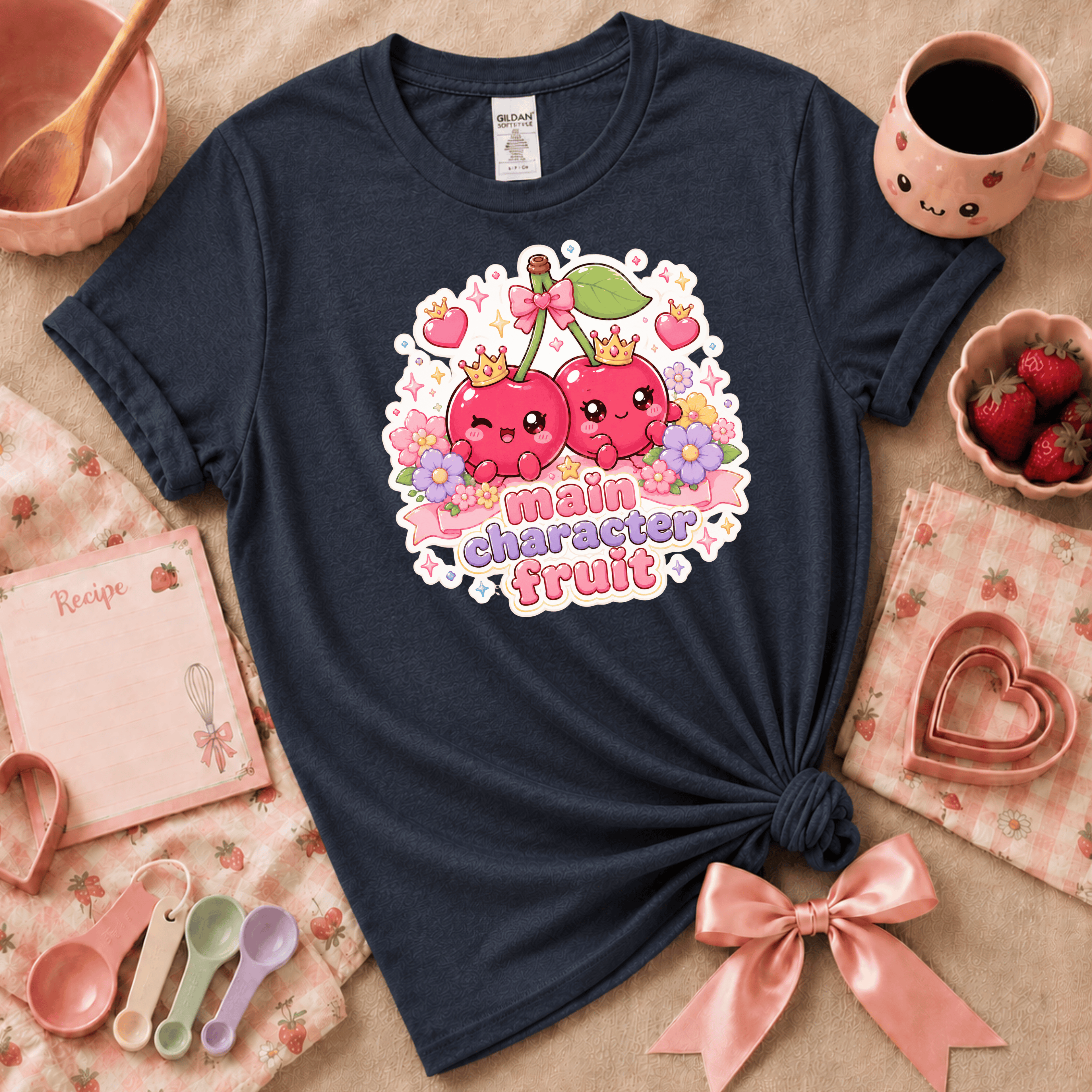 Main Character Fruit | Cute Food Graphic T-Shirt